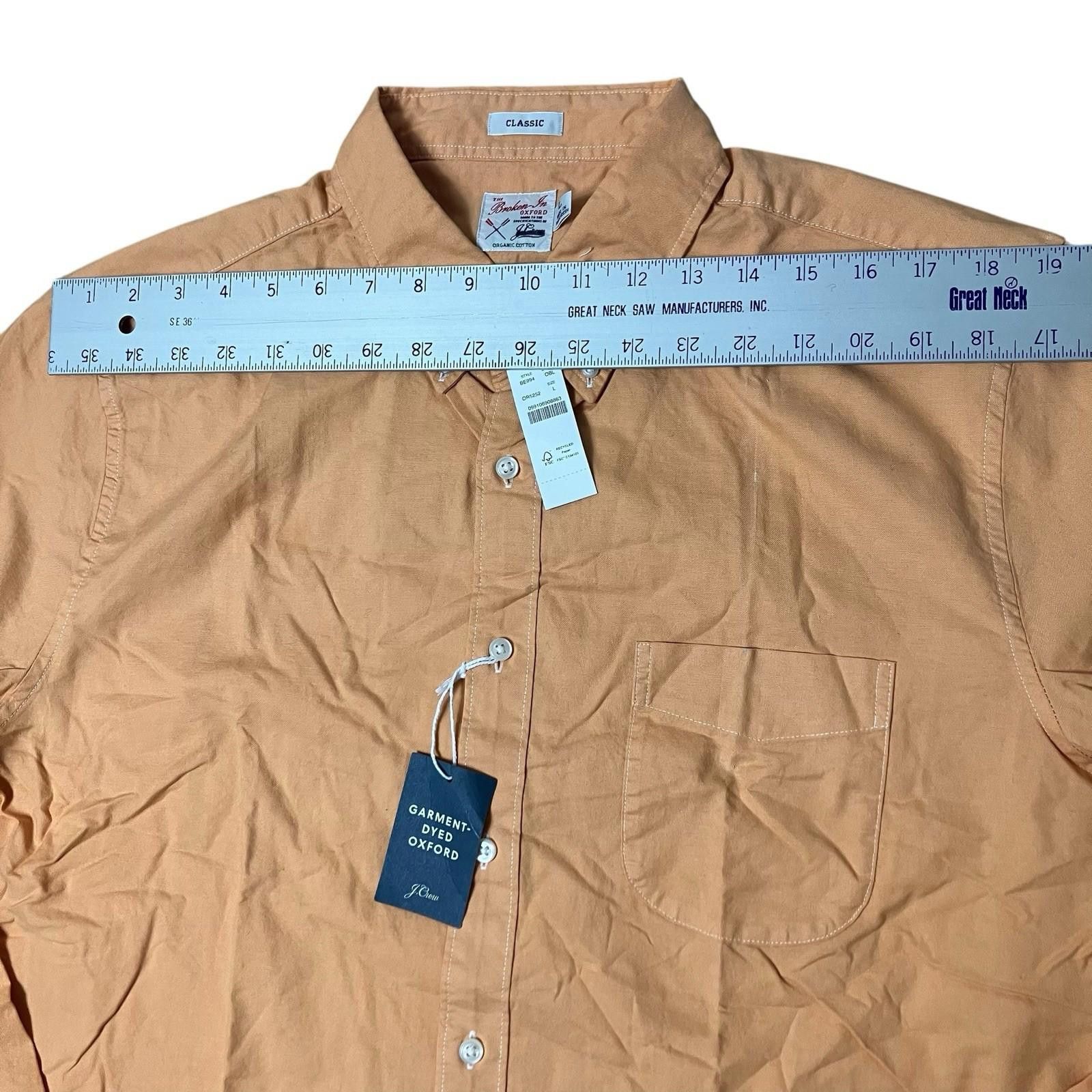 J.Crew J Crew Shirt Mens L Orange Button Down Oxford Broken In Size US L / EU 52-54 / 3 - 8 Thumbnail