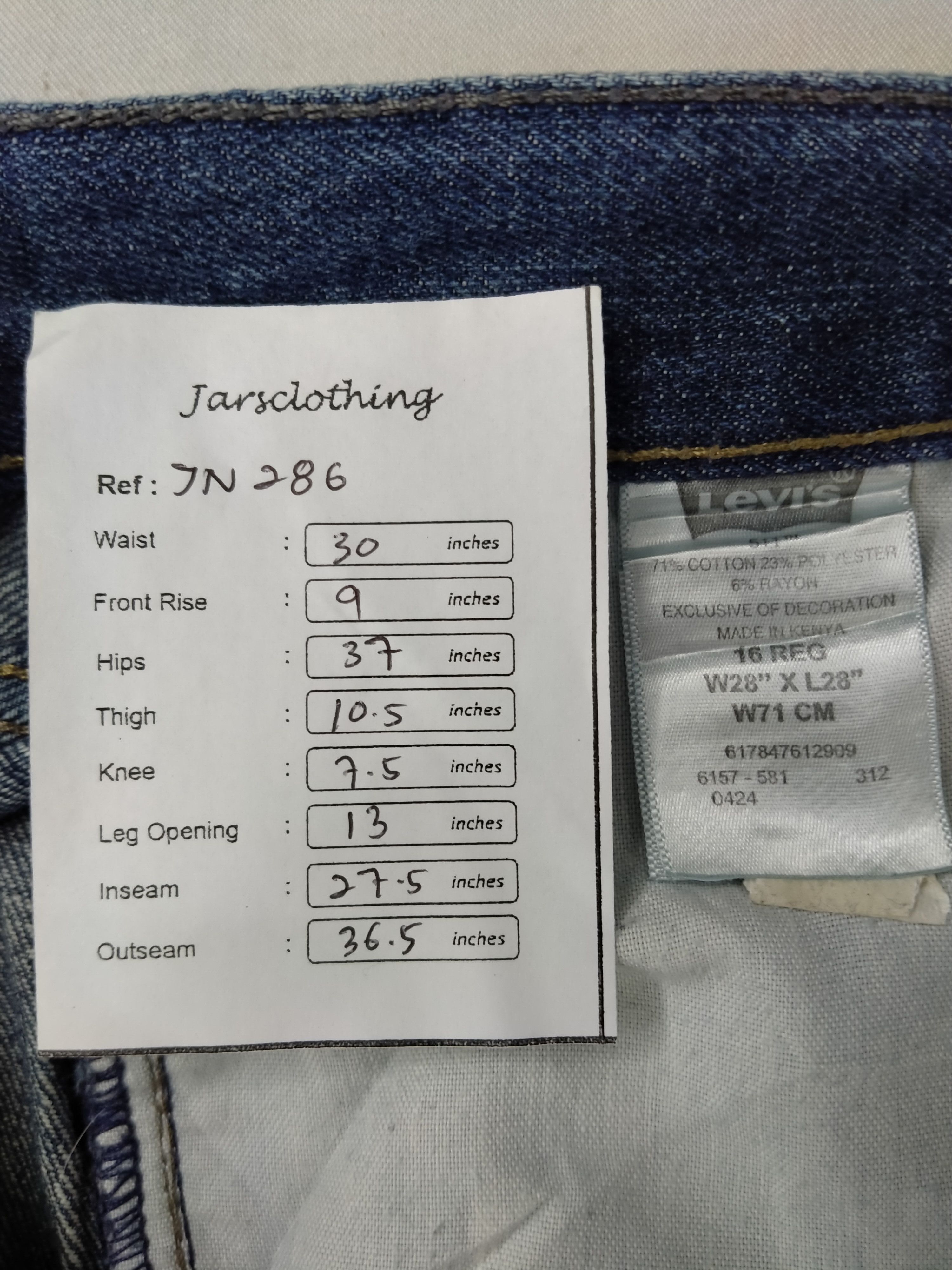 Levi's Skinny Blue Vintage Levi's 511 Denim 30x27.5 -JN286 Size US 30 / EU 46 - 9 Thumbnail