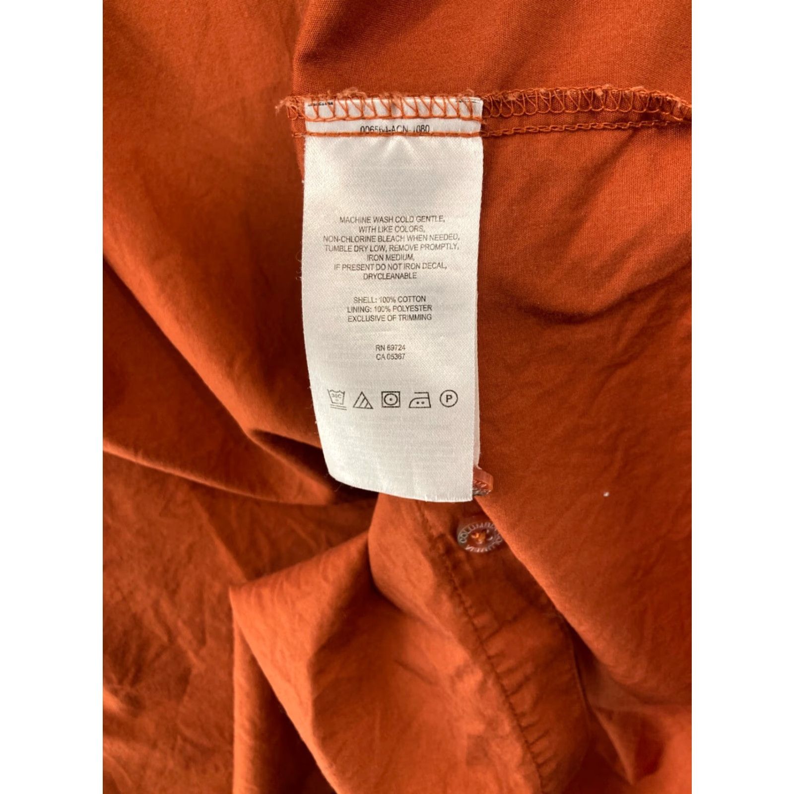 Vintage Columbia Shirt Mens Large Orange Button-Up Outdoor Athletic Pocketed Front-Left 90s? Size US L / EU 52-54 / 3 - 6 Thumbnail