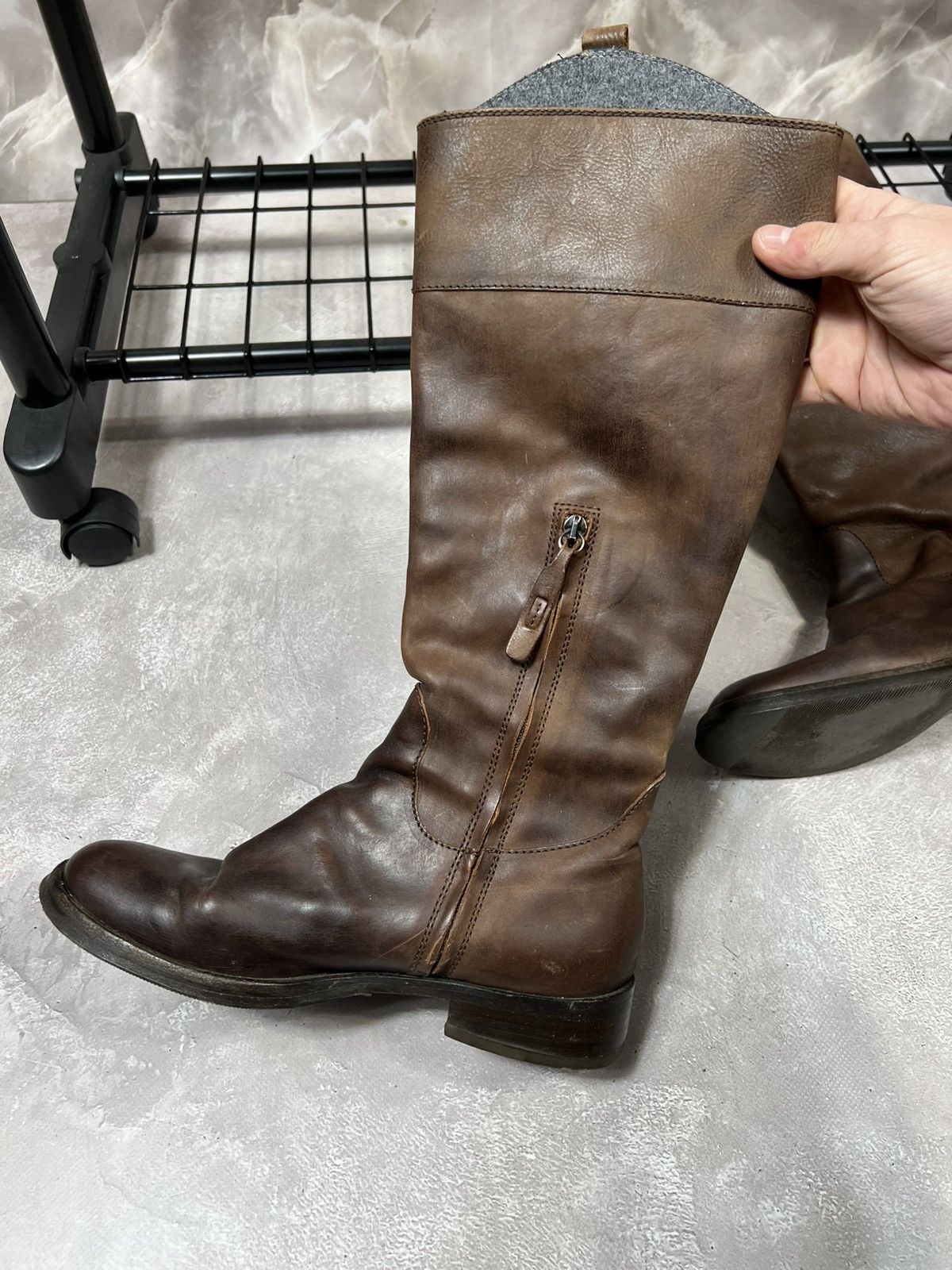 Brunello Cucinelli Vintage Brunello Cucinelli Leather Hight Boot Size US 7.5 / IT 37.5 - 6 Thumbnail