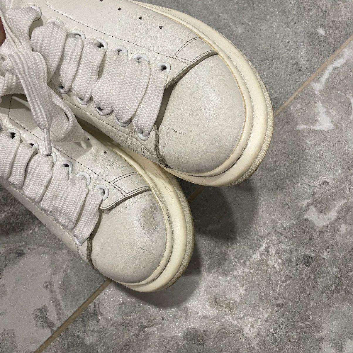 Vintage 24 cm Vintage white Alexander McQueen sneakers boots shoes Size US 5.5 / EU 38 - 5 Thumbnail