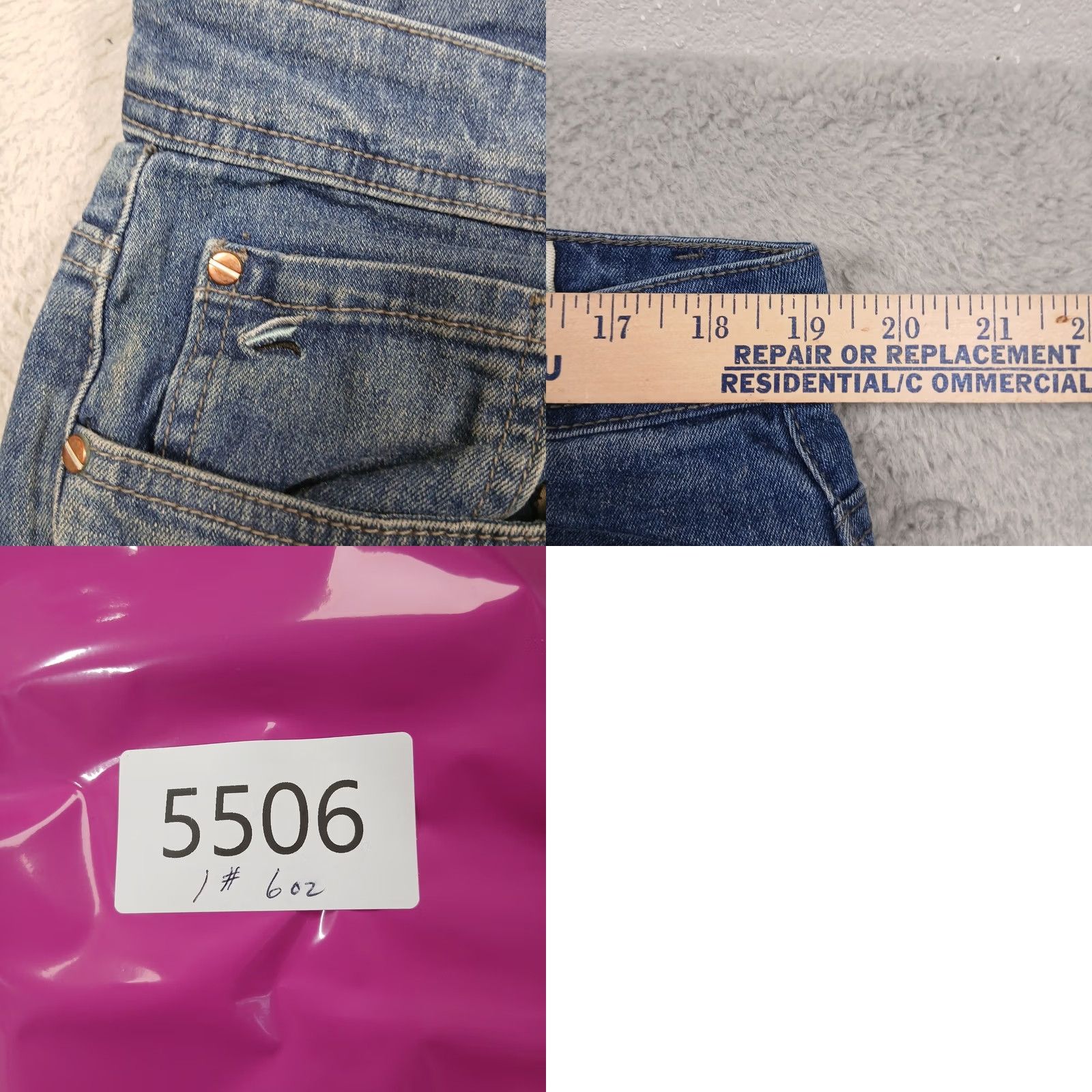 Denime Tailor Vintage Jeans Slim Straight Men 38x30 Blue Denim Stretch Five-Pocket Modern Slim Fit Mens Jeans Straight Blue Size US 38 / EU 54 - 8 Thumbnail