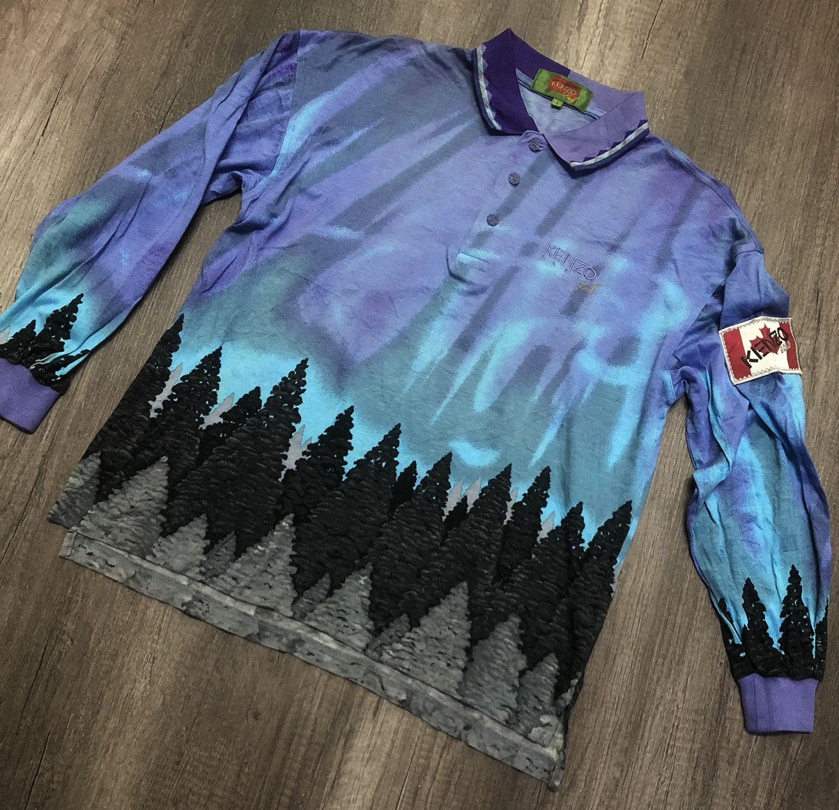 Kenzo × Vintage Vintage Kenzo Golf Long Sleeve Polo Shirt Size US S / EU 44-46 / 1 - 7 Thumbnail