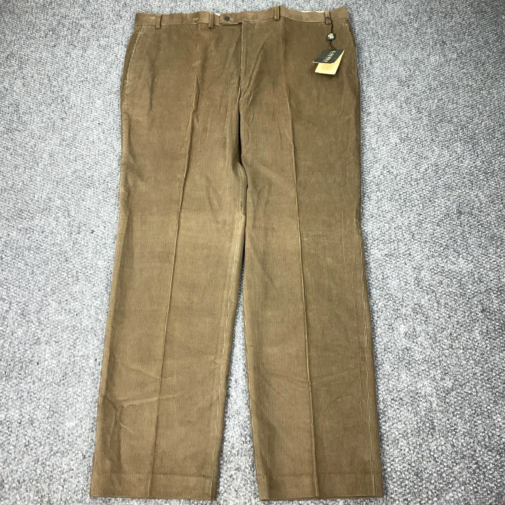 Ralph Lauren Lauren Ralph Lauren Pants Mens 43x33 Light Olive Corduroy Flat Front 100% Cotton Brown Dress Pants Mens Regular Inseam 33in Waist 43in Vintage No Size US 42 / EU 58 - 2 Thumbnail