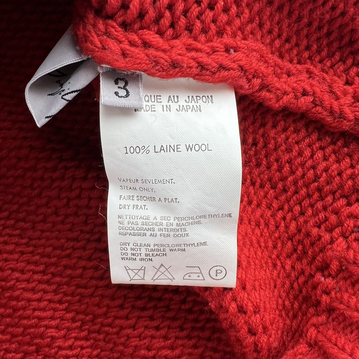 Yohji Yamamoto Yohji Yamamoto FW01 Red Turtleneck Size US L / EU 52-54 / 3 - 4 Thumbnail