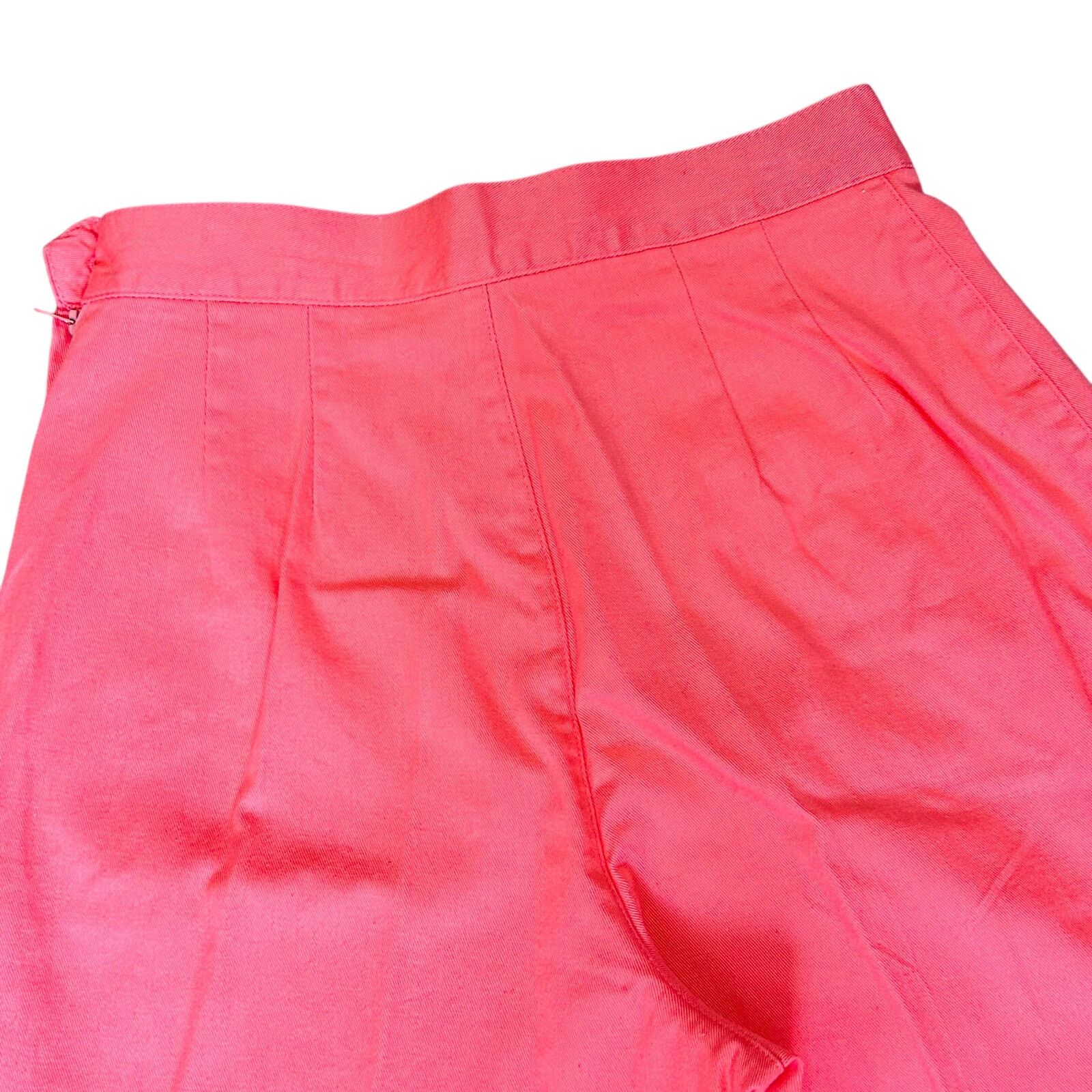 Vintage 80s Vintage High Waist Pants Tapered Leg Trousers Coral Pink Size 26" / US 2 / IT 38 - 6 Thumbnail