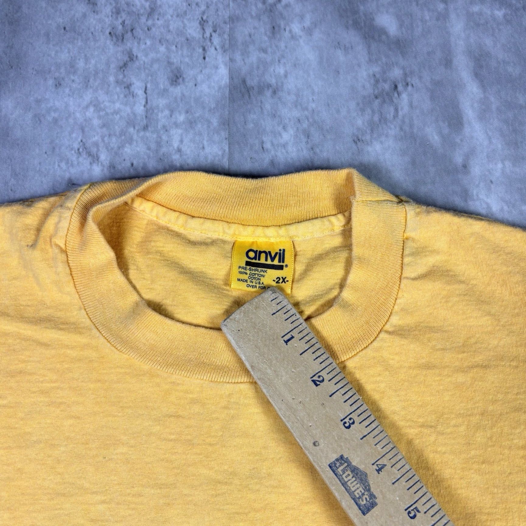 Anvil VINTAGE Seacrets Bar Promo T Shirt Yellow Dyed Single Stitch Adult XL 1990s Art Crew Neck Short Sleeve Cotton Anvil Men Size US XL / EU 56 / 4 - 5 Thumbnail