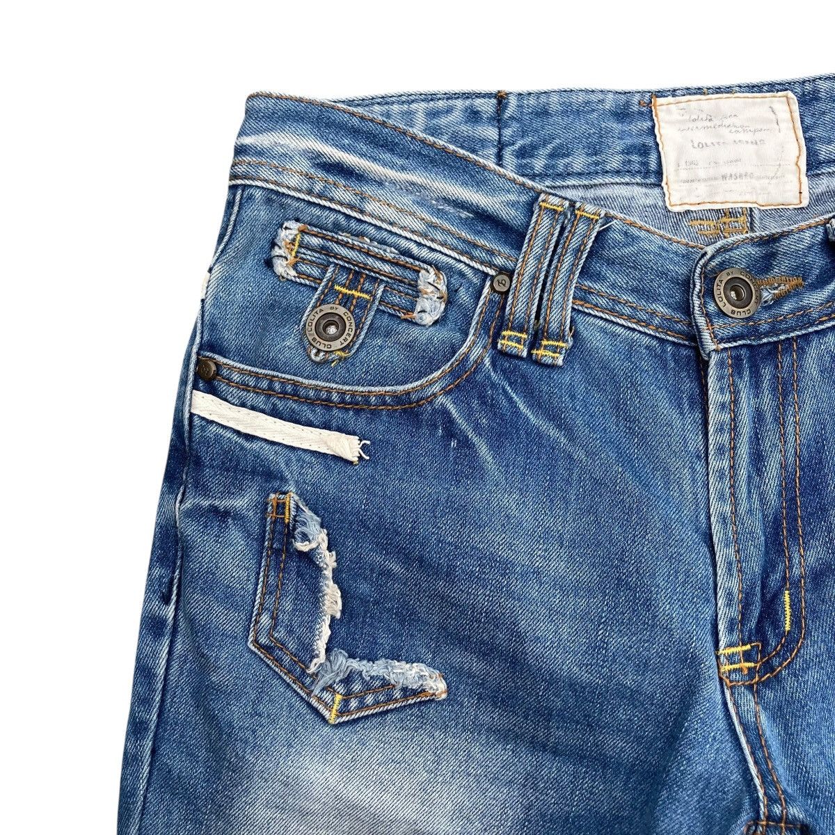 Hysteric Glamour 🇯🇵 YOSHITOMO NARA LOLITA WASHED DISTRESSED DENIM PANTS Size 32" / US 10 / IT 46 - 7 Thumbnail