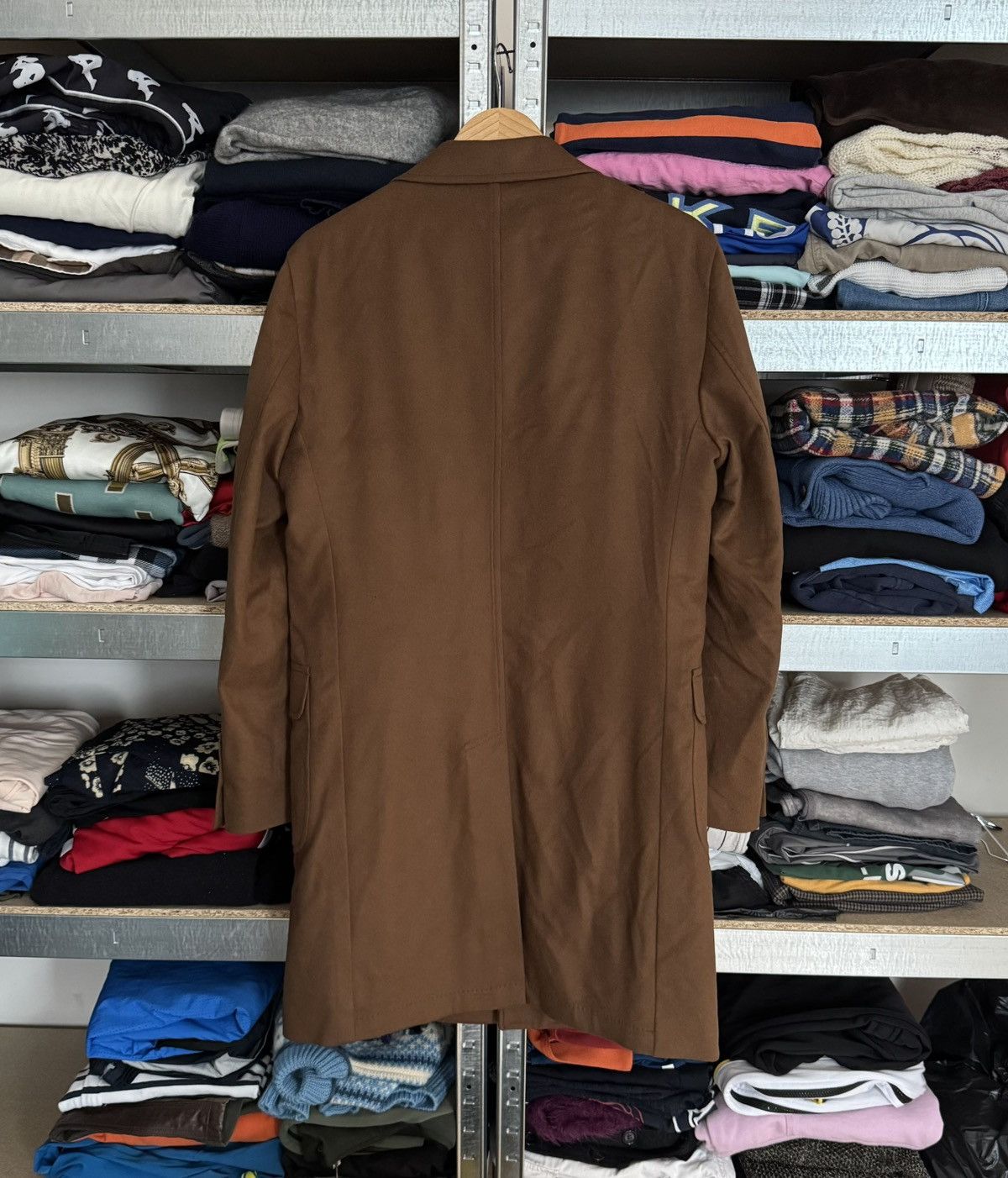 Designer × Massimo Dutti Massimo Dutti EUR48/USA38 brown coat wool long jacket blazer Size M / US 6-8 / IT 42-44 - 24 Thumbnail