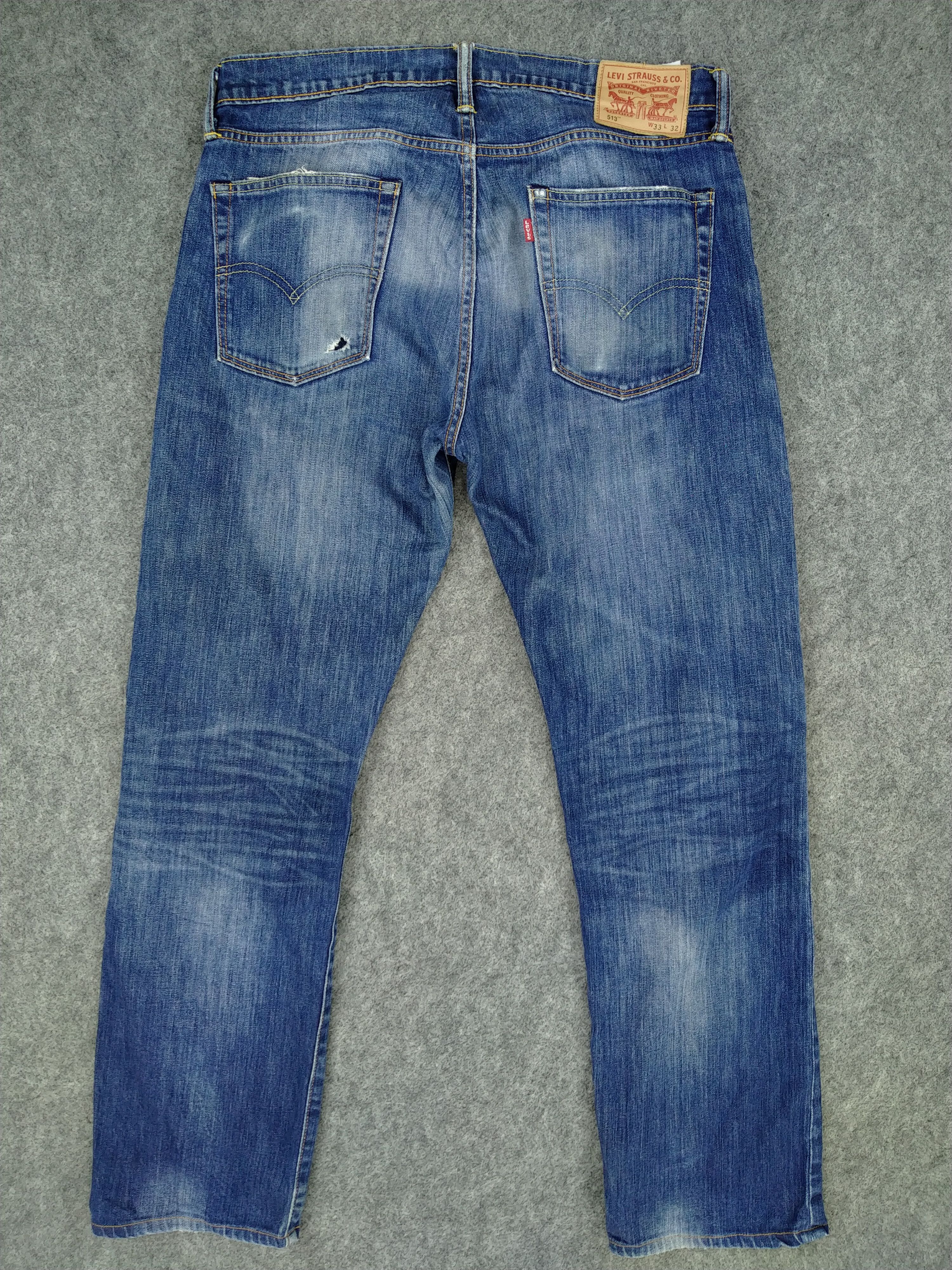 Levi's Levi's 513 Distressed Denim 34 x 31 -JN627 Size US 34 / EU 50 - 2 Thumbnail