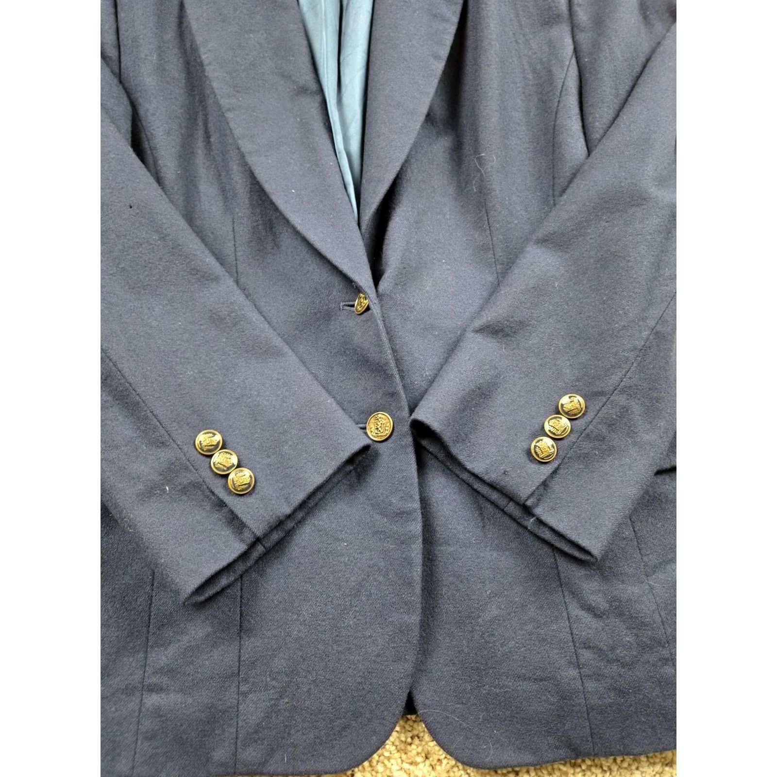 Pendleton VINTAGE Pendleton Blazer Womens XL Wool Navy Blue Button Sport Coat Jacket Size XL / US 12-14 / IT 48-50 - 3 Thumbnail
