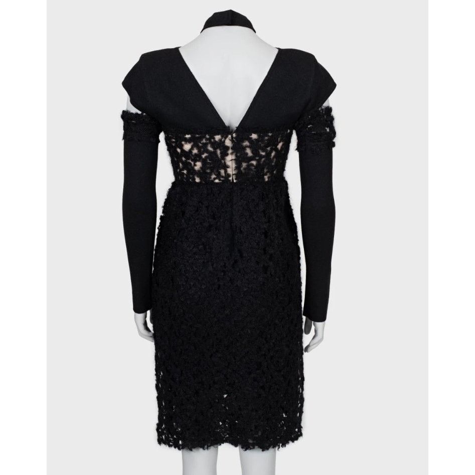 Fendi Fendi Black Wool Detachable Sleeves l Dress Sz/40/S Size S / US 4 / IT 40 - 3 Thumbnail