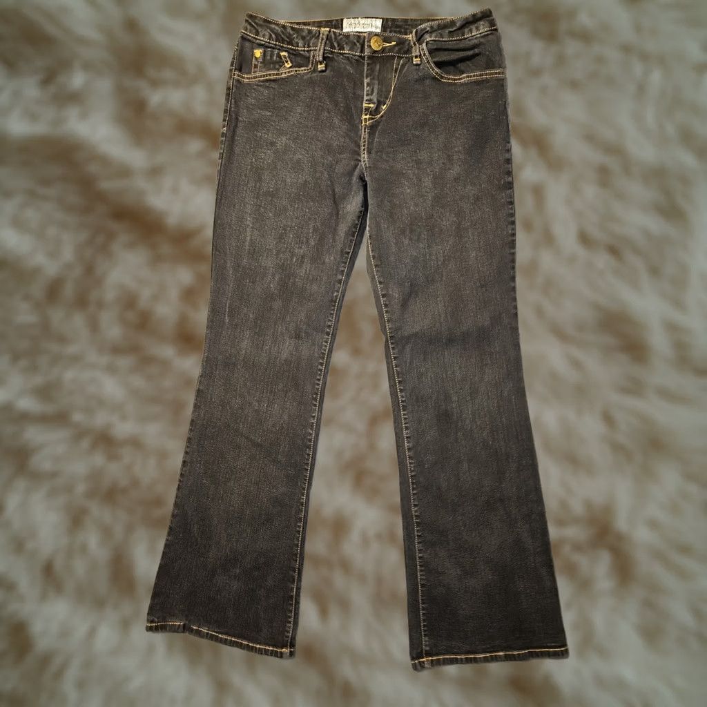 Vintage VINTAGE Phat Fashions Silver Label Bootcut Low Rise Jeans Juniors 13 Black Y2K 90's Size 34" / US 12 / IT 48 - 1 Thumbnail