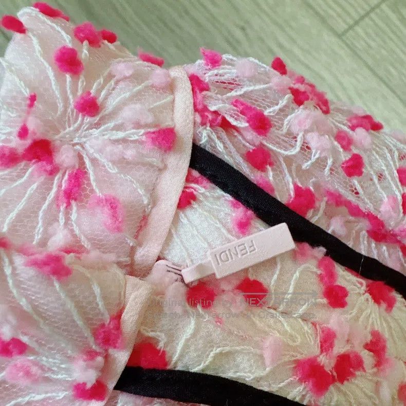 Fendi Fendi Pink Velvet Embroidered Skirt Size 26" / US 2 / IT 38 - 5 Thumbnail