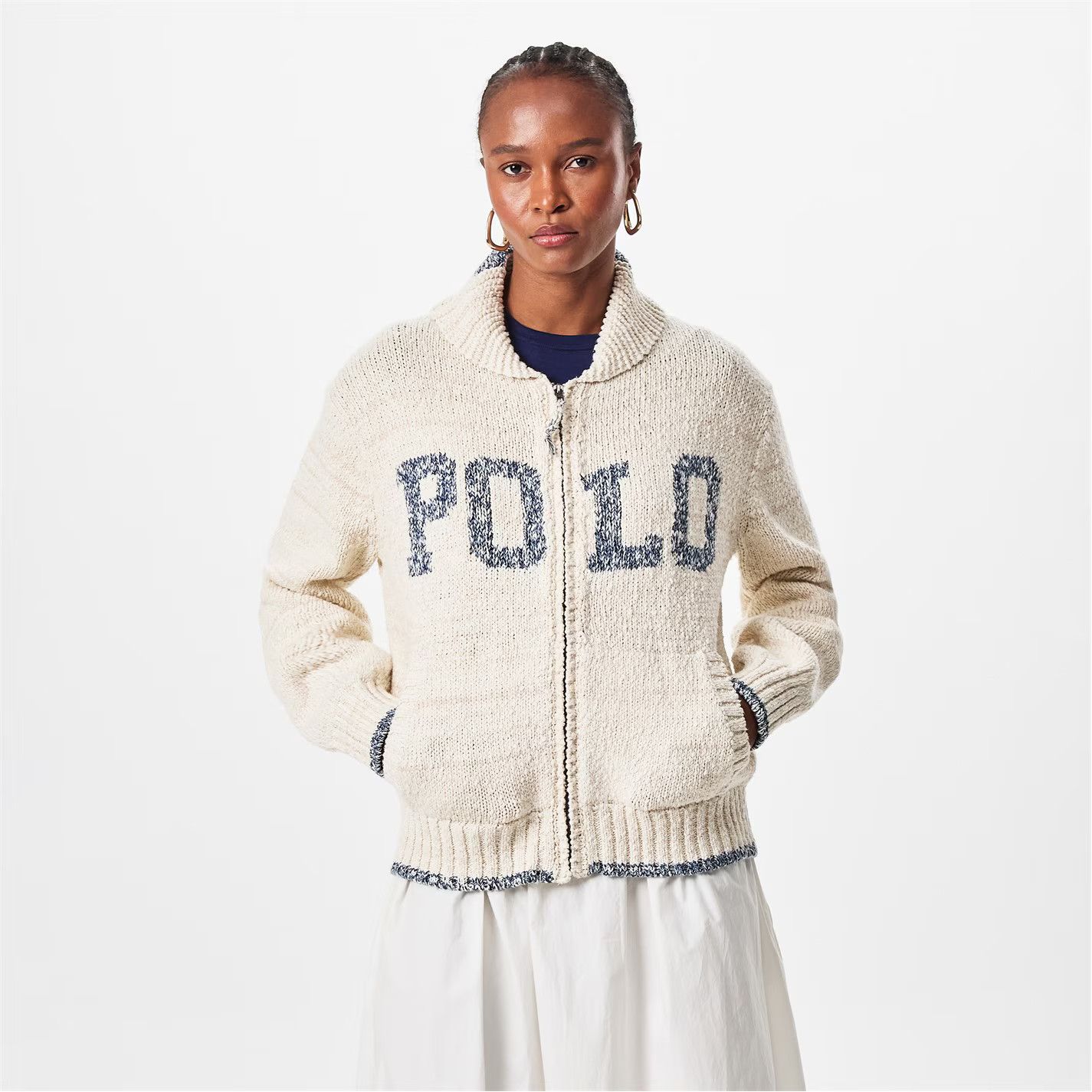 Polo Ralph Lauren o1g2r1mq0825 Polo Cardigan in Cream Size S / US 4 / IT 40 - 3 Thumbnail