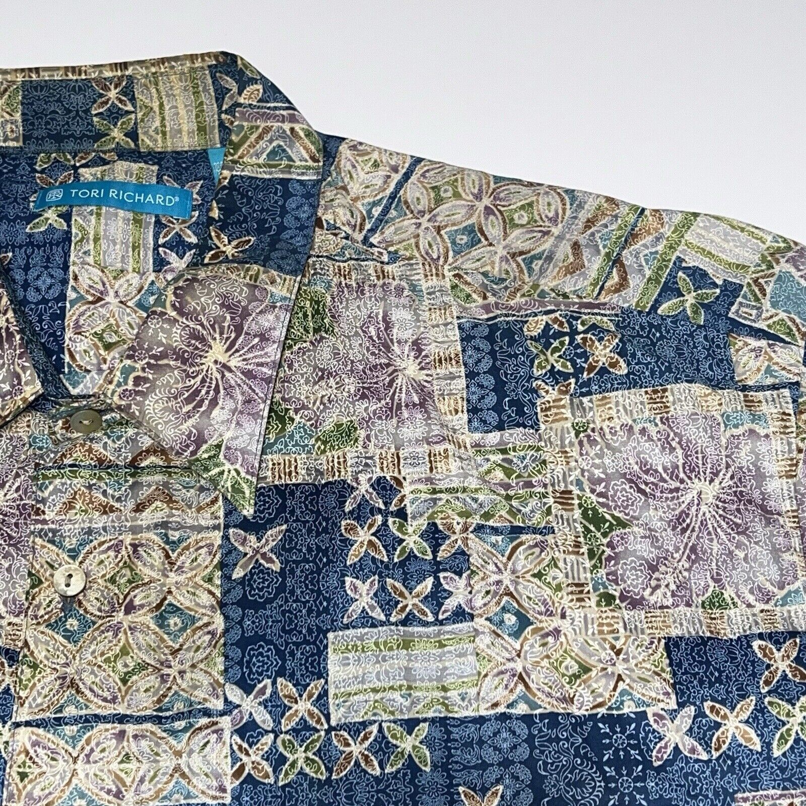 Tori Richard Tori Richard 2XL Hawaiian Shirt Paisley Abstract Geometric Size US XXL / EU 58 / 5 - 3 Thumbnail