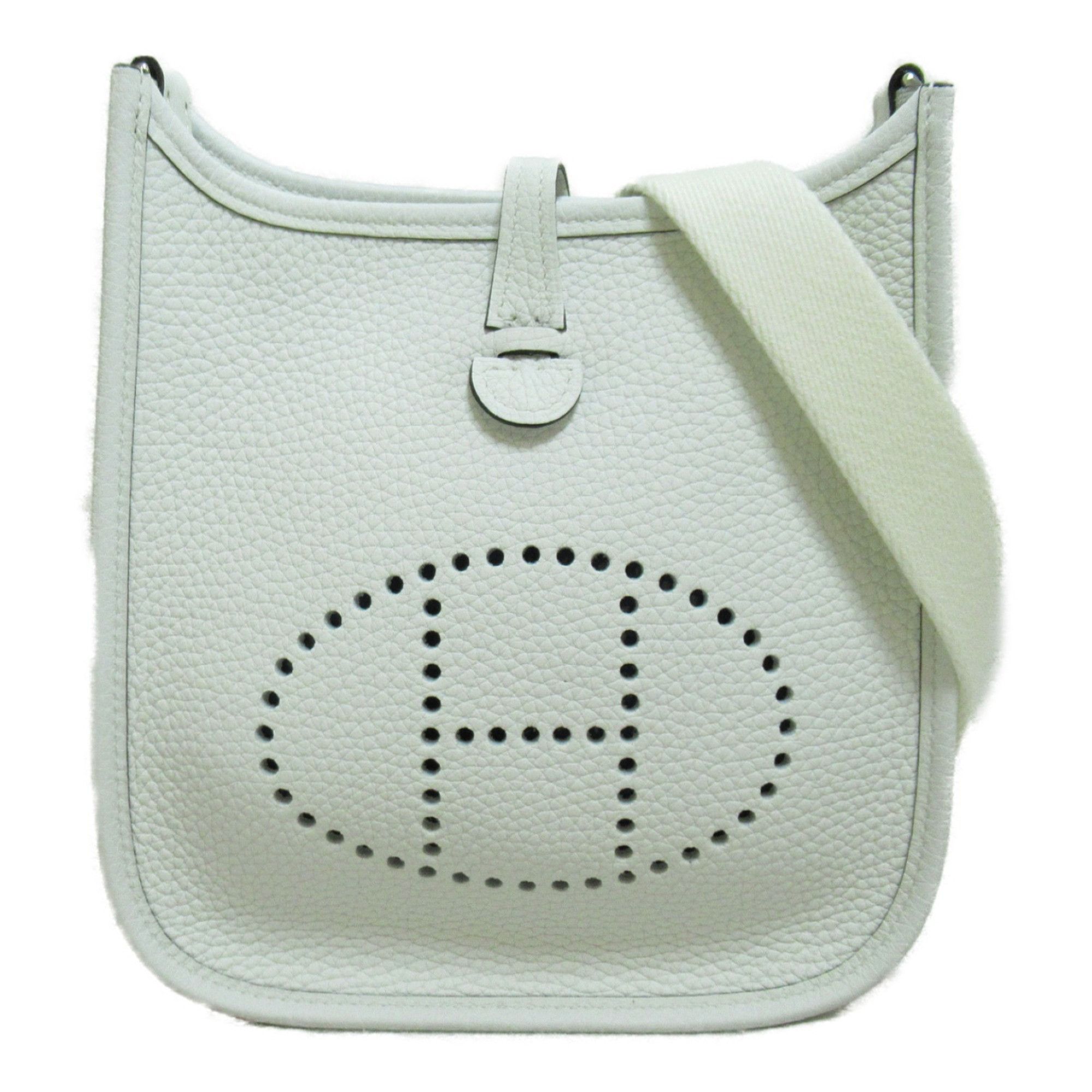 image of Hermes Evelyn Tpm New White Shoulder Bag White New White Taurillon Clemence Leather, Women's