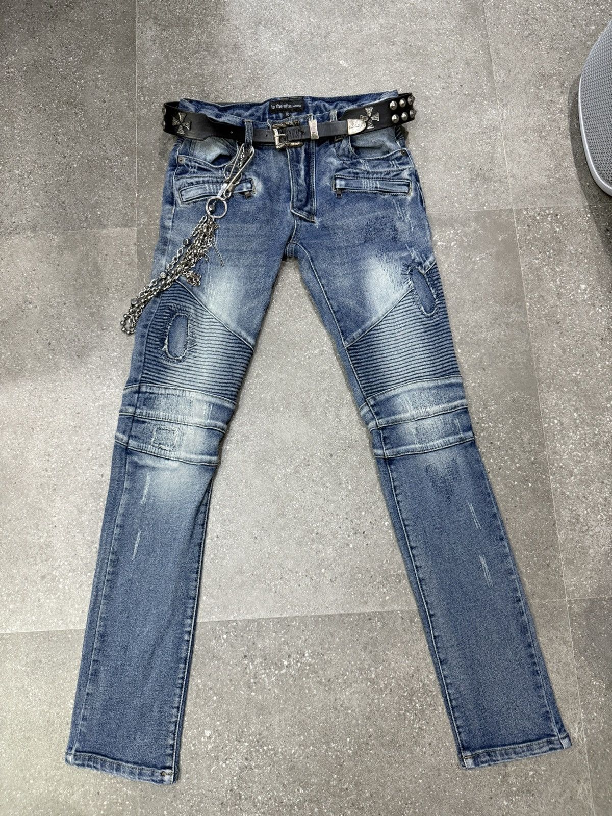In The Attic In the attic homme denim biker pants Size US 30 / EU 46 - 2 Thumbnail