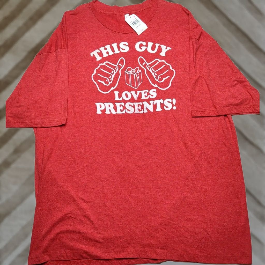 This Guy Loves Presents! Red T-Shirt Men Big &Tall 3xlt Christmas Holiday New, Men's (Size Xxl)
