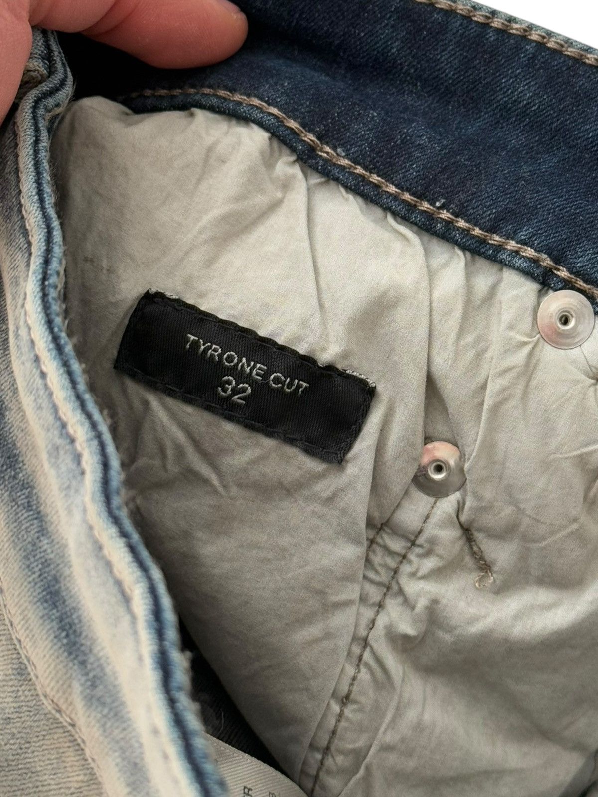 Rick Owens Luxor Tyrone Acid Degrade Denim Jeans Distressed Size US 32 / EU 48 - 11 Thumbnail