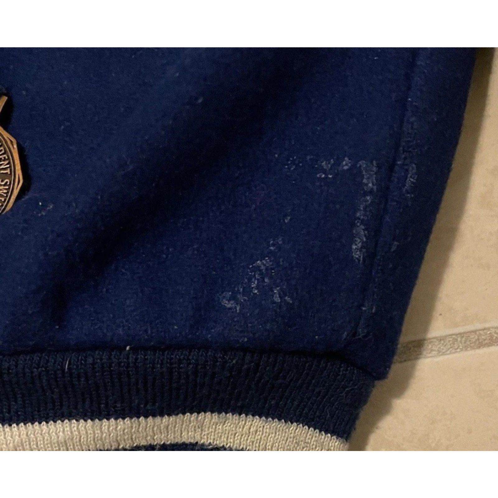 Vintage Vtg Varsity Letterman Jacket S USA Michigan School Football Track Grunge 90s Y2K Jacket Mens Blue Regular S Size US S / EU 44-46 / 1 - 6 Thumbnail