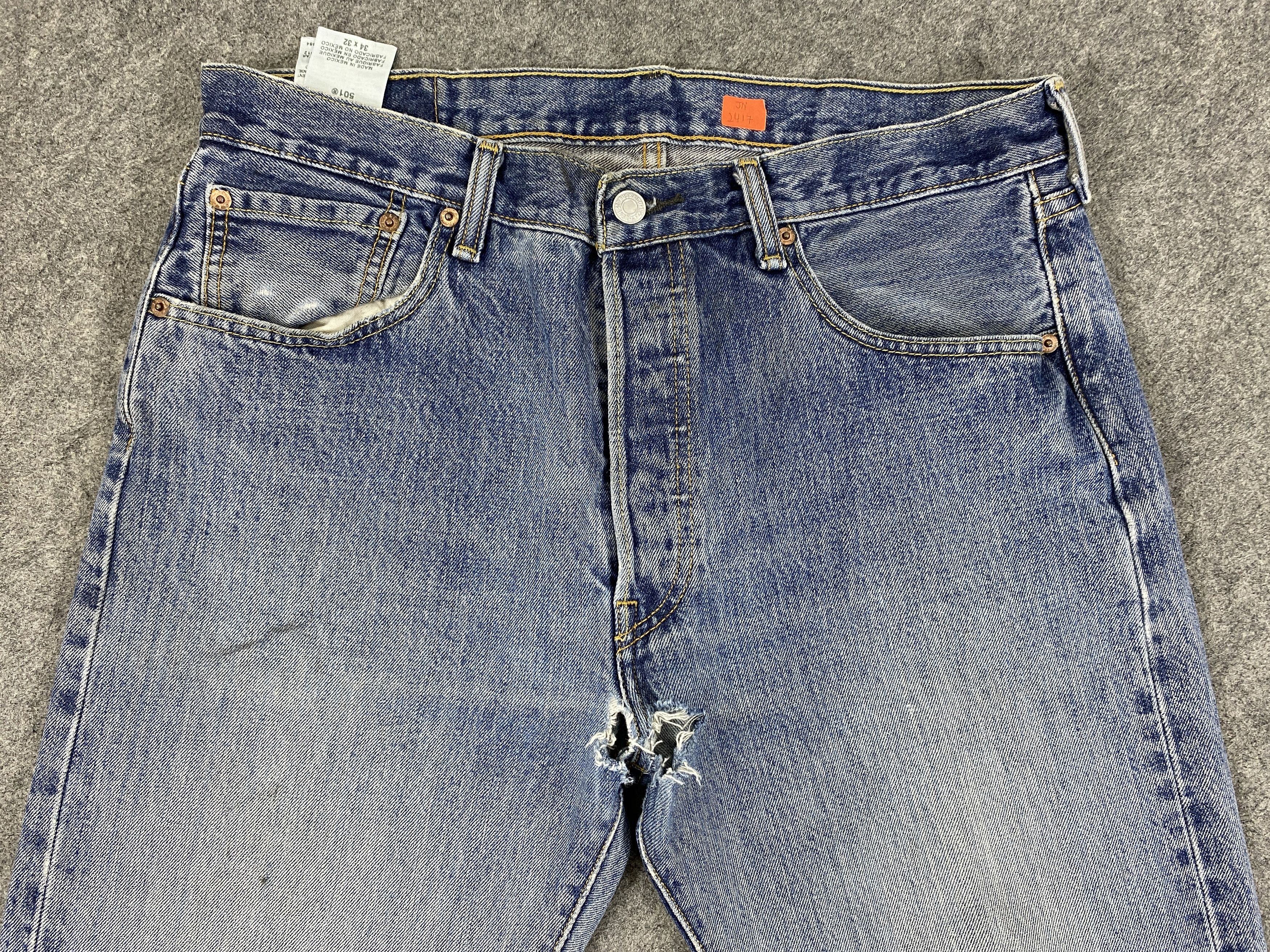 Japanese Brand Faded Blue Vintage Levi's 501 Jeans 34x33 Denim -JN2417 Size US 34 / EU 50 - 3 Thumbnail