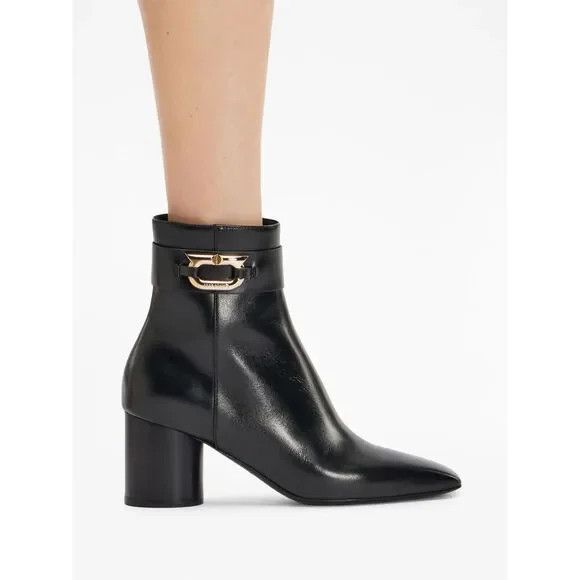 Salvatore Ferragamo o1s1rm0924 Block Heel Booties in Black Size US 8.5 / IT 38.5 - 1 Thumbnail