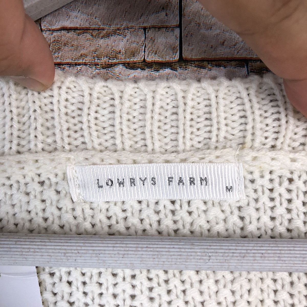 Homespun Knitwear × LOWRYS FARM Lowyrs Farm japan vintage White Knitwear #A1098 Size US M / EU 48-50 / 2 - 9 Thumbnail