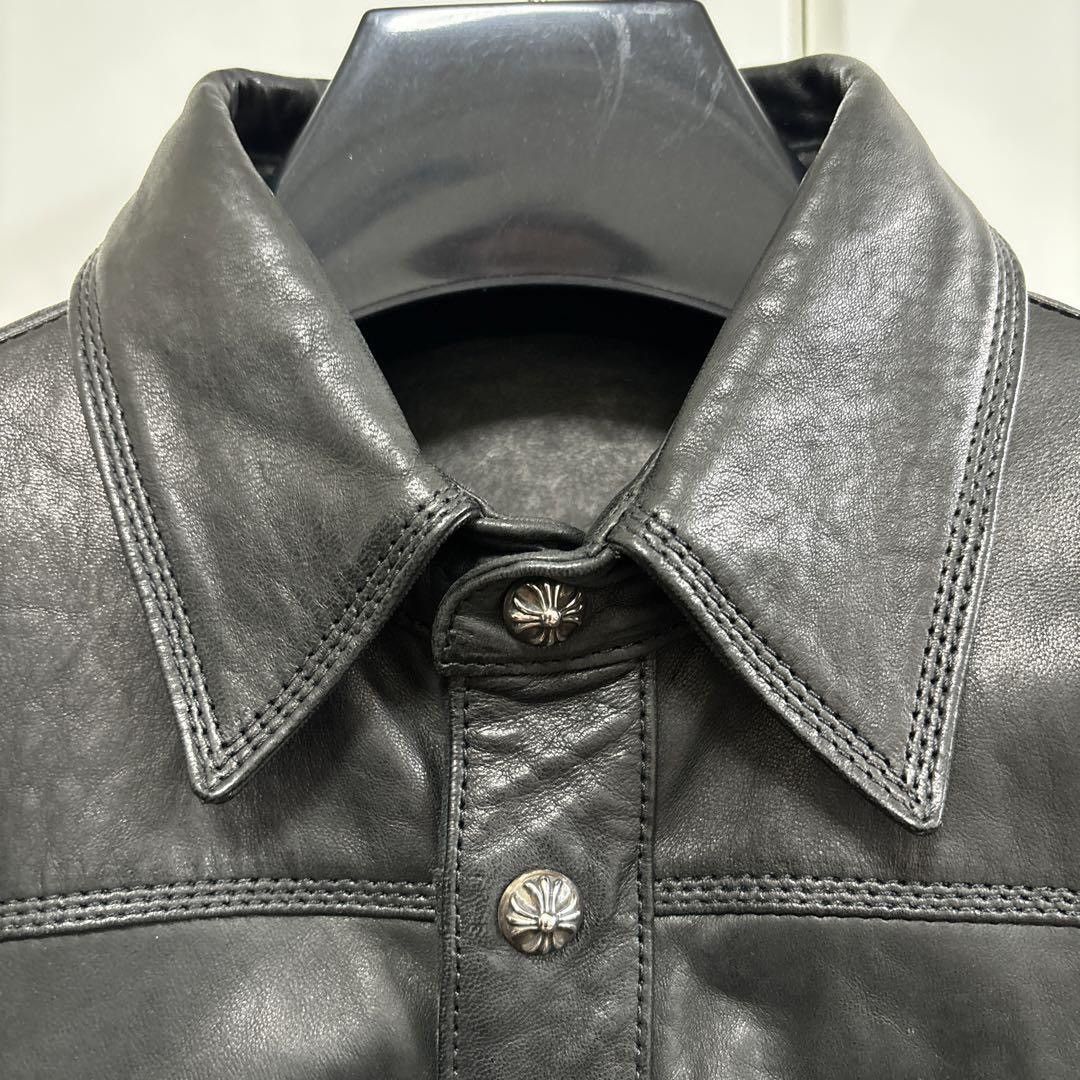 NEW Receipt Chrome Hearts Travis Scott Leather Shirt jacket