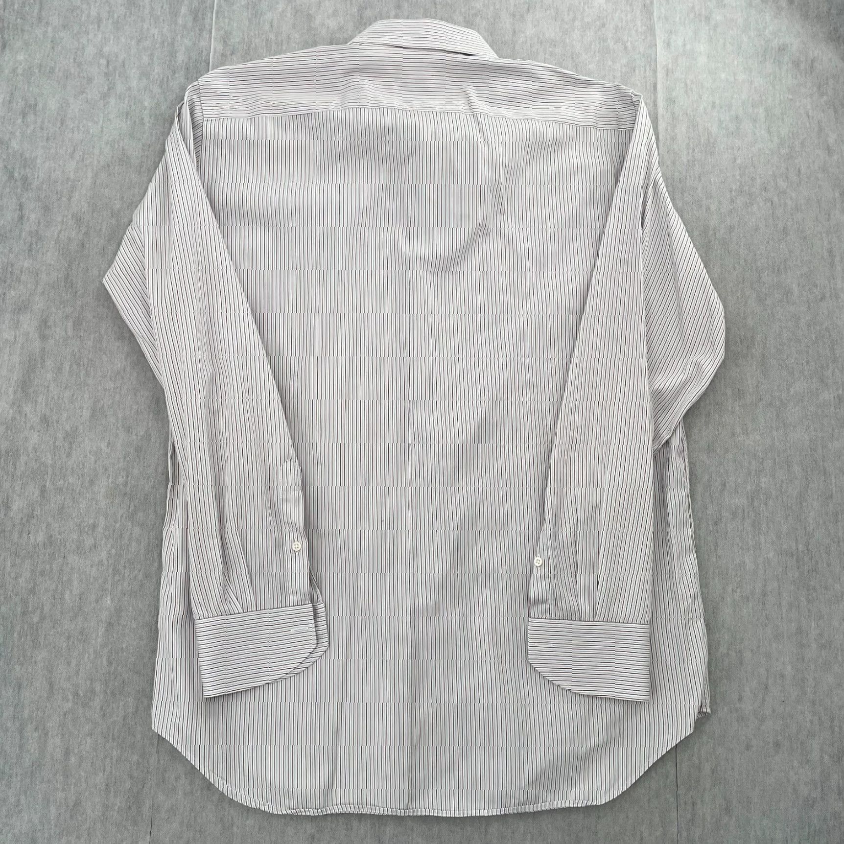 Canali Canali Shirt Adult 16.5/42 White Blue Button Up Long Sleeve Cotton Italy Mens L Shirt Size US L / EU 52-54 / 3 - 2 Thumbnail