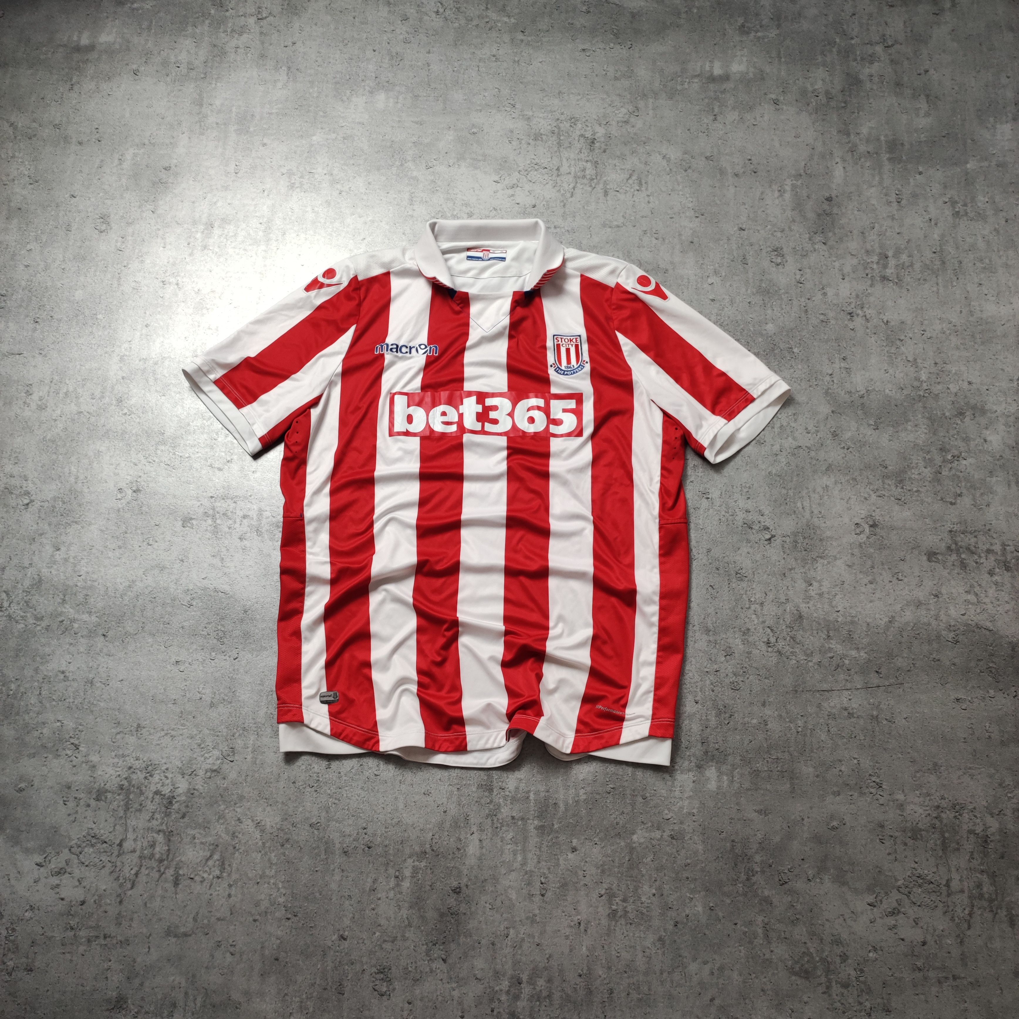 Vintage RARE 3XL Size Stoke City Football England Home 2016 Jersey Size US XXL / EU 58 / 5 - 1 Thumbnail