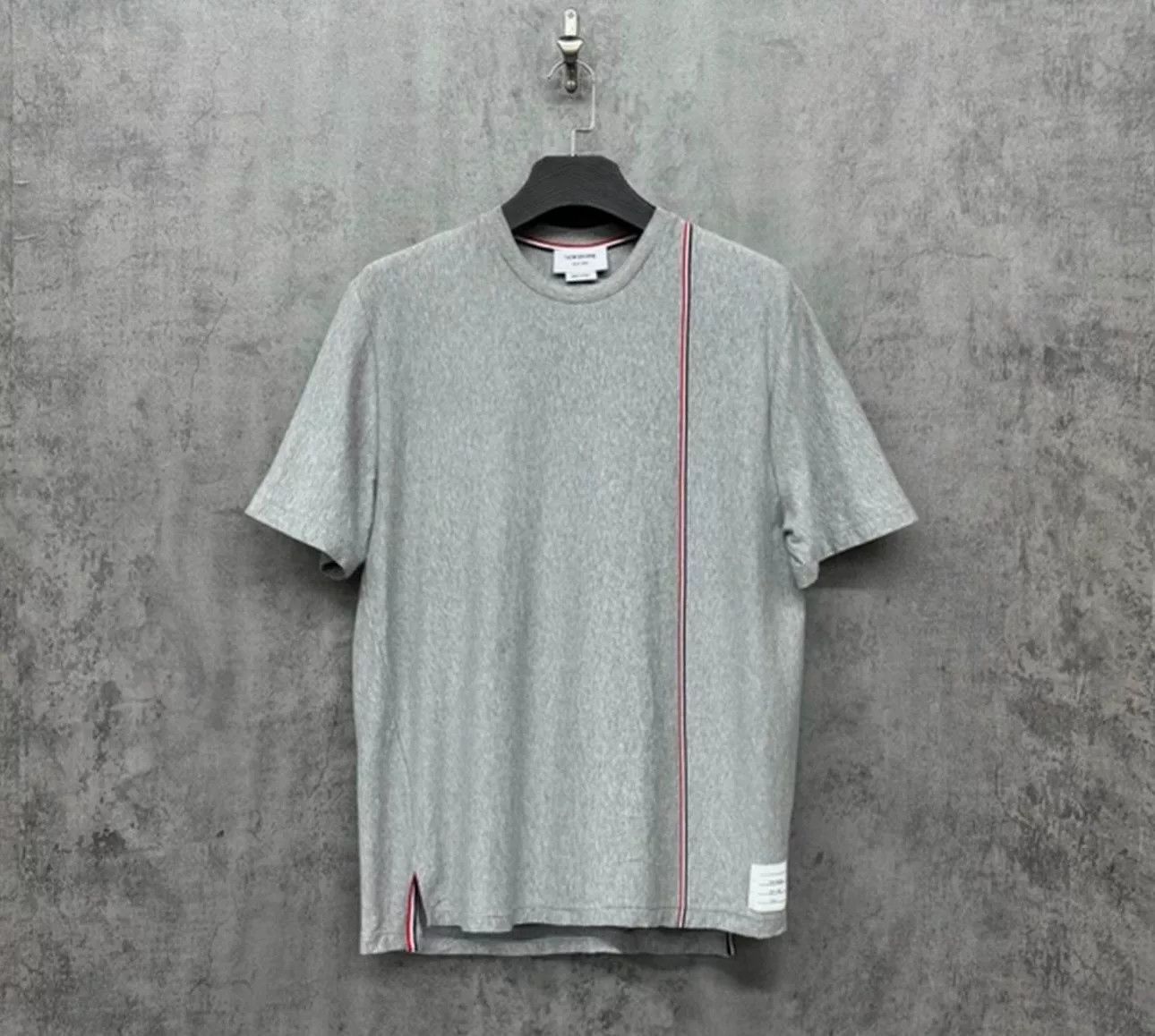 Thom Browne THOM BROWNE Rib Knit Tape Casual Tee Size US M / EU 48-50 / 2 - 1 Thumbnail
