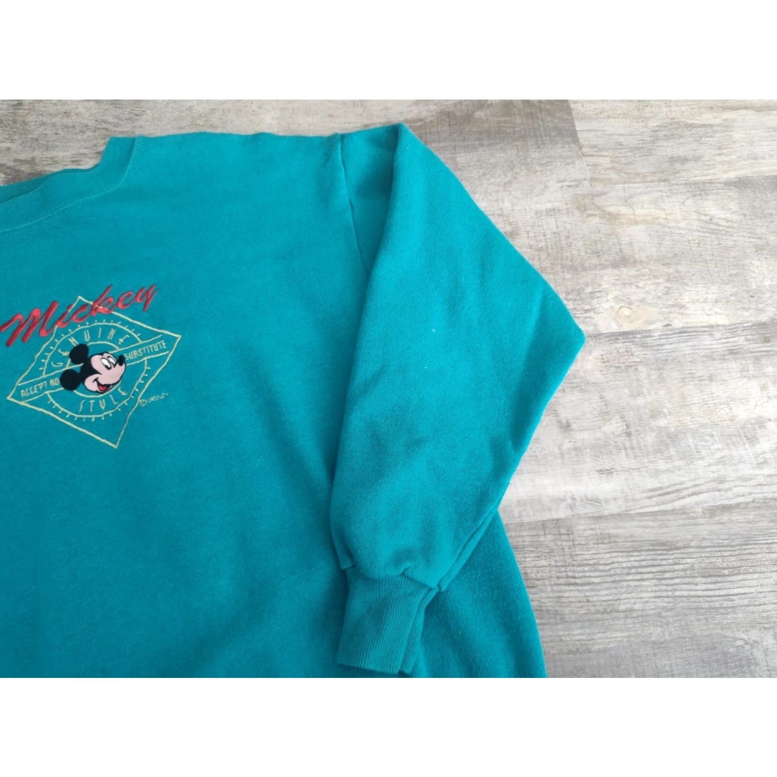Mickey Unlimited Vintage Mickey Unlimited Velva Sheen Disney Mickey Mouse Sweatshirt USA Made M Teal Size US M / EU 48-50 / 2 - 6 Thumbnail