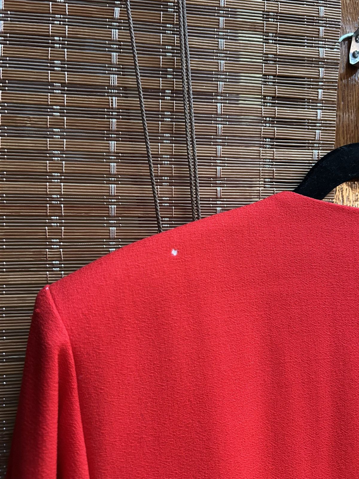 Yves Saint Laurent 70s Yves Saint Laurent Rive Gauche Red Blazer Gold Buttons Size S / US 4 / IT 40 - 13 Thumbnail