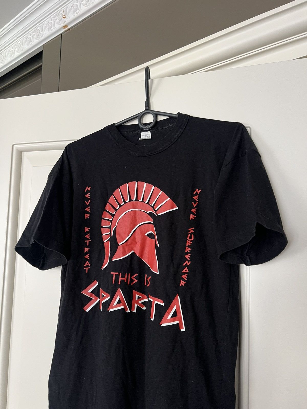 Vintage This Is Sparta 300 Movie T-Shirt Spartan Helmet Graphic Size US M / EU 48-50 / 2 - 2 Thumbnail