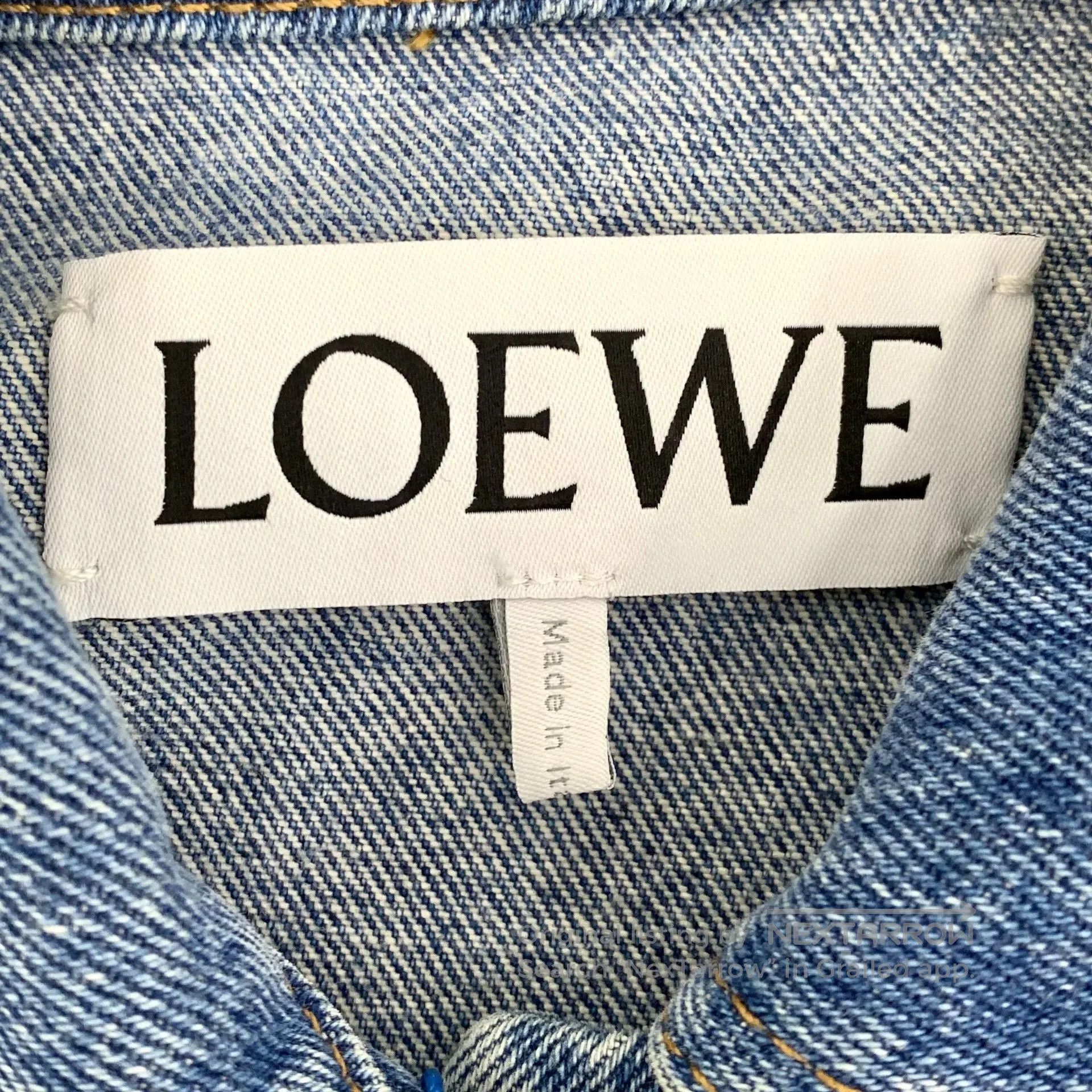 Loewe Loewe Blue Logo Denim Jacket. Size XXS / US 00 / IT 34 - 6 Thumbnail