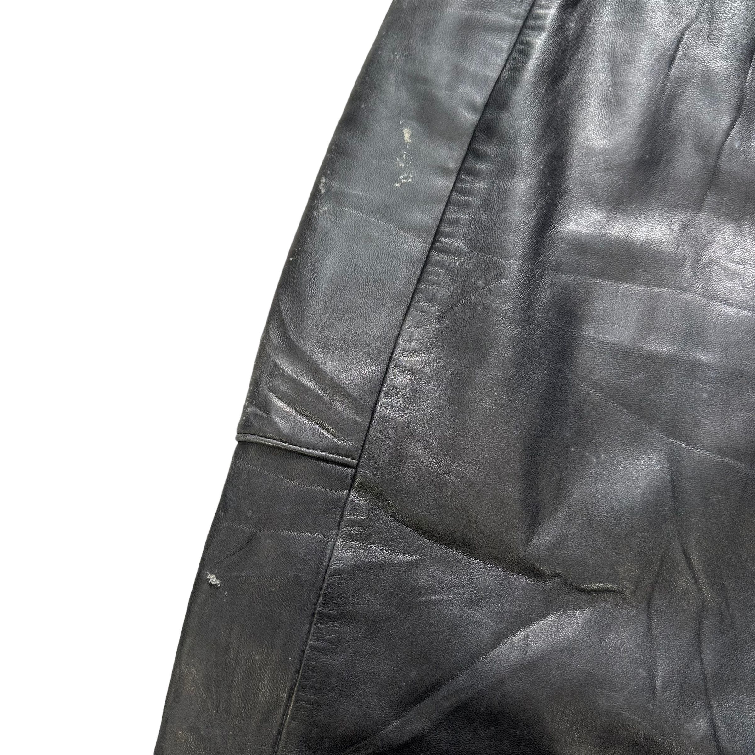 Japanese Brand SERGIO DONATI SNAP BUTTON RIRI ZIP LEATHER PANT #8501-012 Size 27" / US 4 / IT 40 - 11 Thumbnail