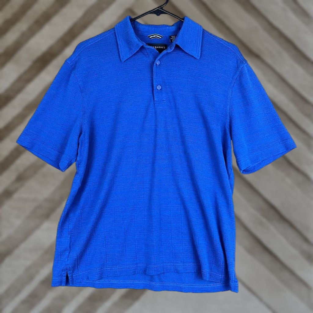 Vintage VINTAGE Jhane Barnes Polo Shirt Mens Blue Silk & Spandex Short Sleeve M Casual Wear 38 in Chest Knit Pattern 90s Mens Size US M / EU 48-50 / 2 - 1 Thumbnail