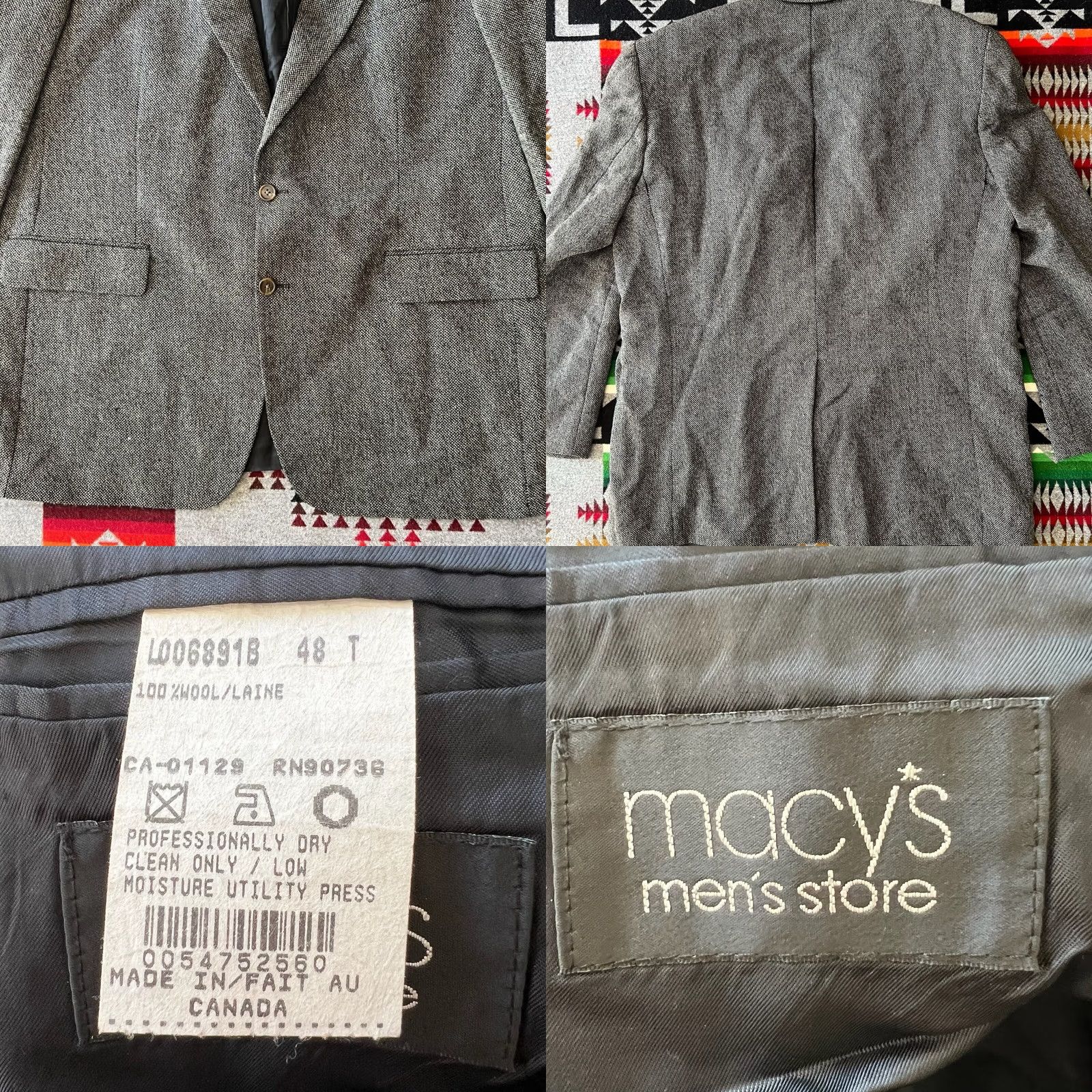 Chaps Another Title: Chaps Ralph Lauren Blazer Mens 48T Gray Classic Sport Coat A9 - 2 Piece Jacket Size 48R - 8 Thumbnail