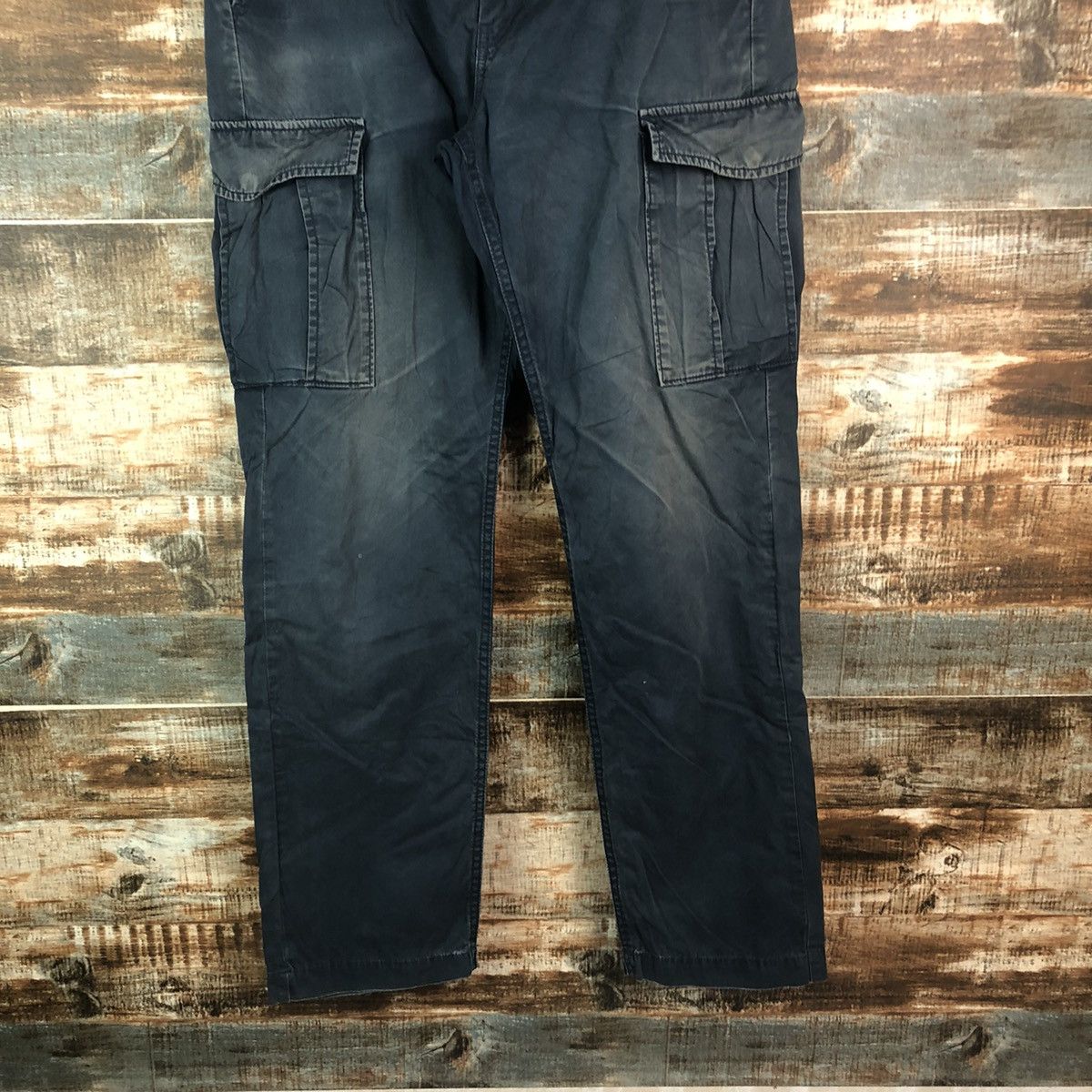 GU × Japanese Brand DL GU Dark Blue Cargo Multipocket Pants #C653 Size US 32 / EU 48 - 3 Thumbnail