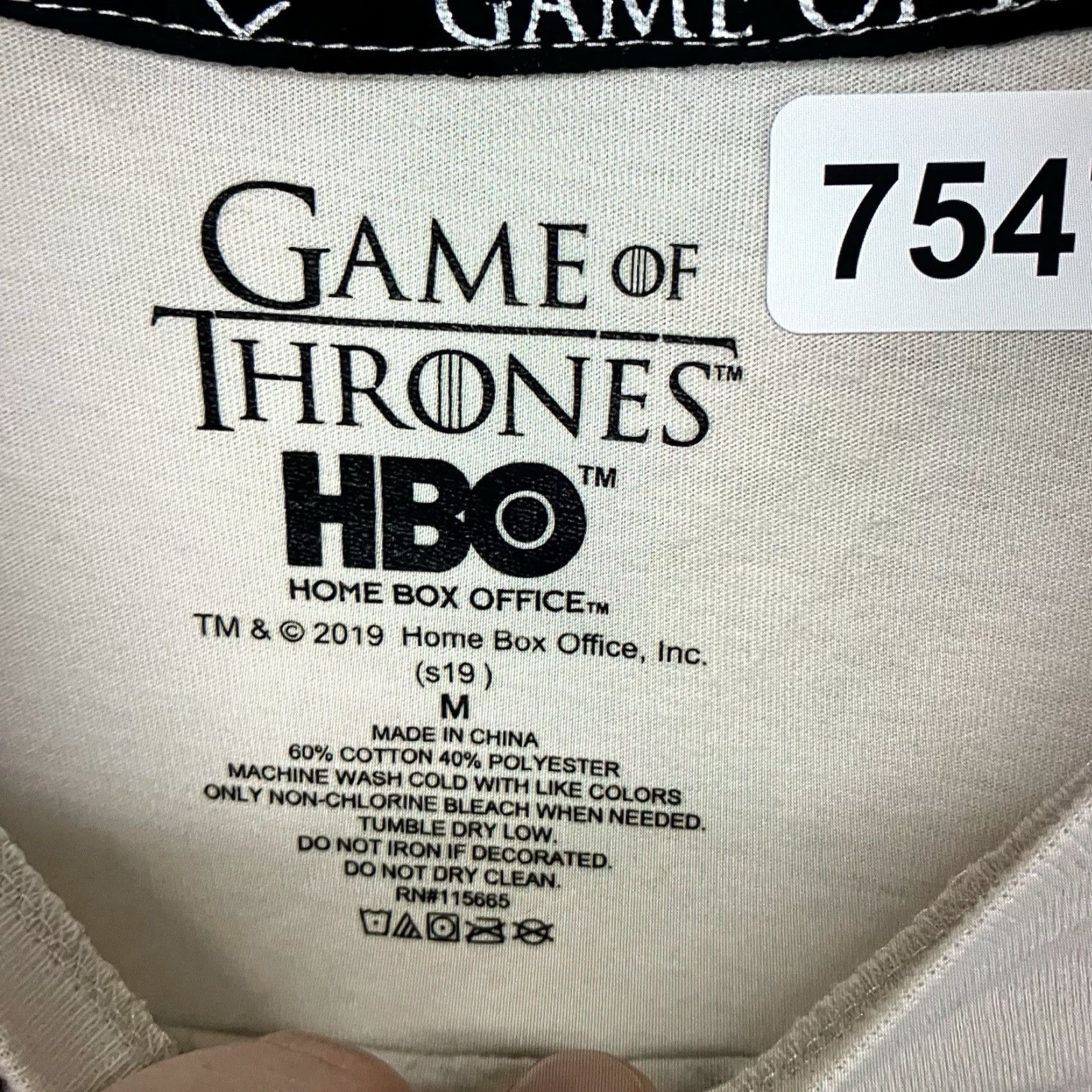 Vintage Vintage HBO Game of Thrones T-Shirt Adult Medium Map of The North Remembers Cotton Graphic Tee Men Size US M / EU 48-50 / 2 - 3 Thumbnail
