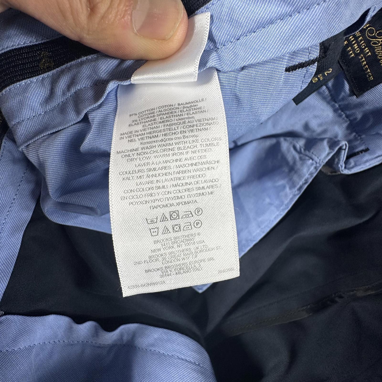 Brooks Brothers Brooks Brothers Pants Men's 34x32 Navy Chino Milano Fit Size US 34 / EU 50 - 6 Thumbnail