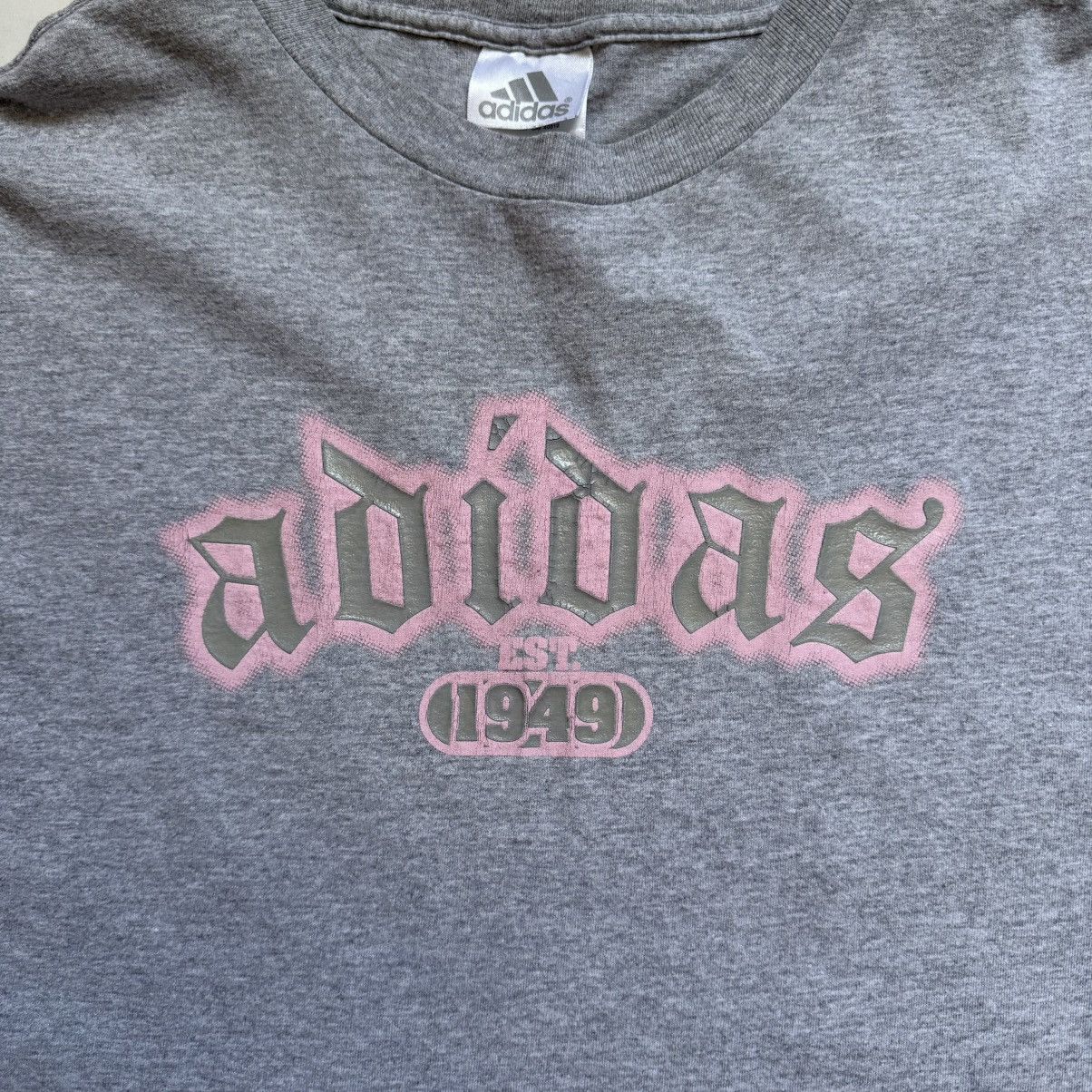Adidas Vintage Y2K Adidas Goth Logo Tee Size US XXL / EU 58 / 5 - 5 Thumbnail