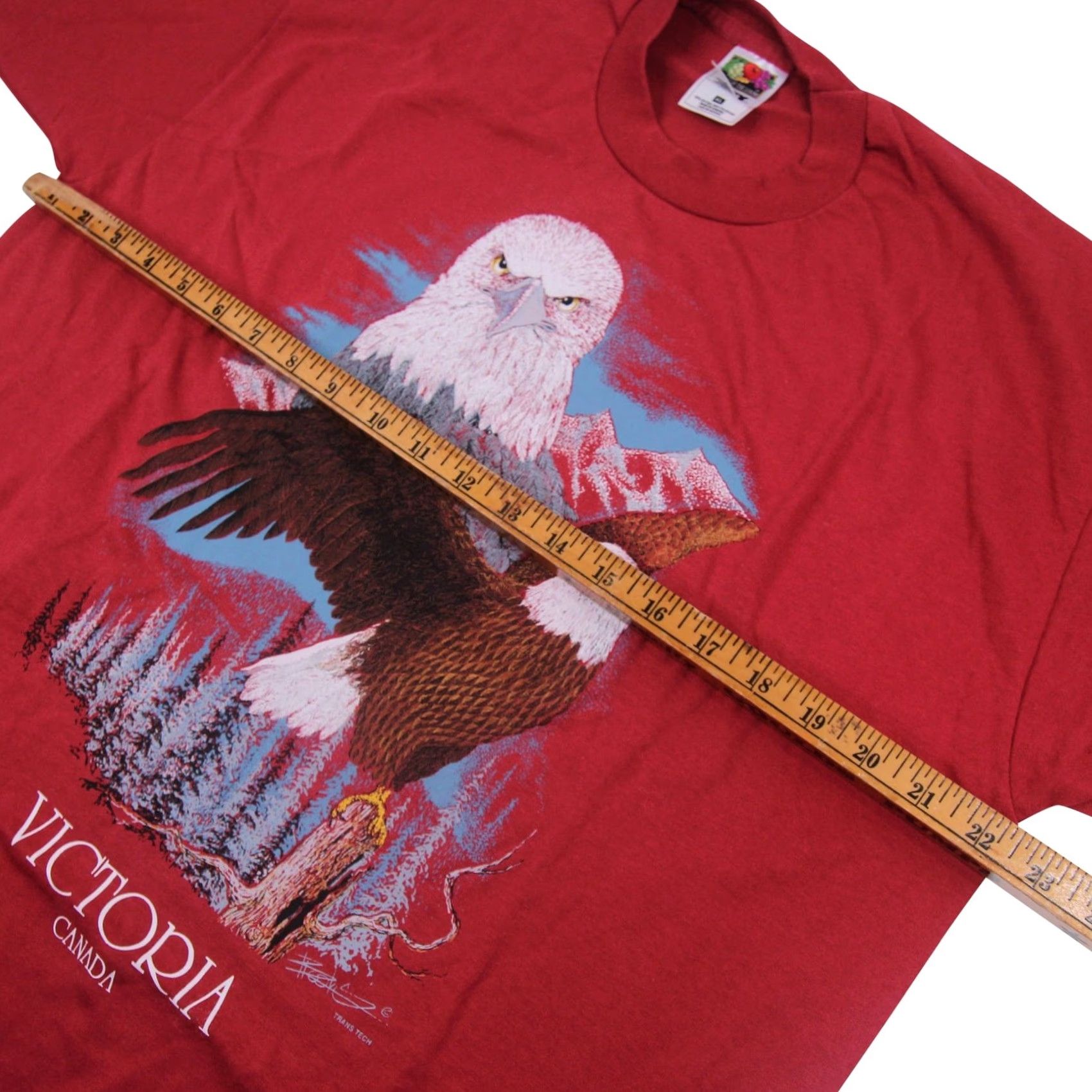 Vintage VINTAGE Bald Eagle Mens XL T-Shirt Red Size US XL / EU 56 / 4 - 6 Thumbnail