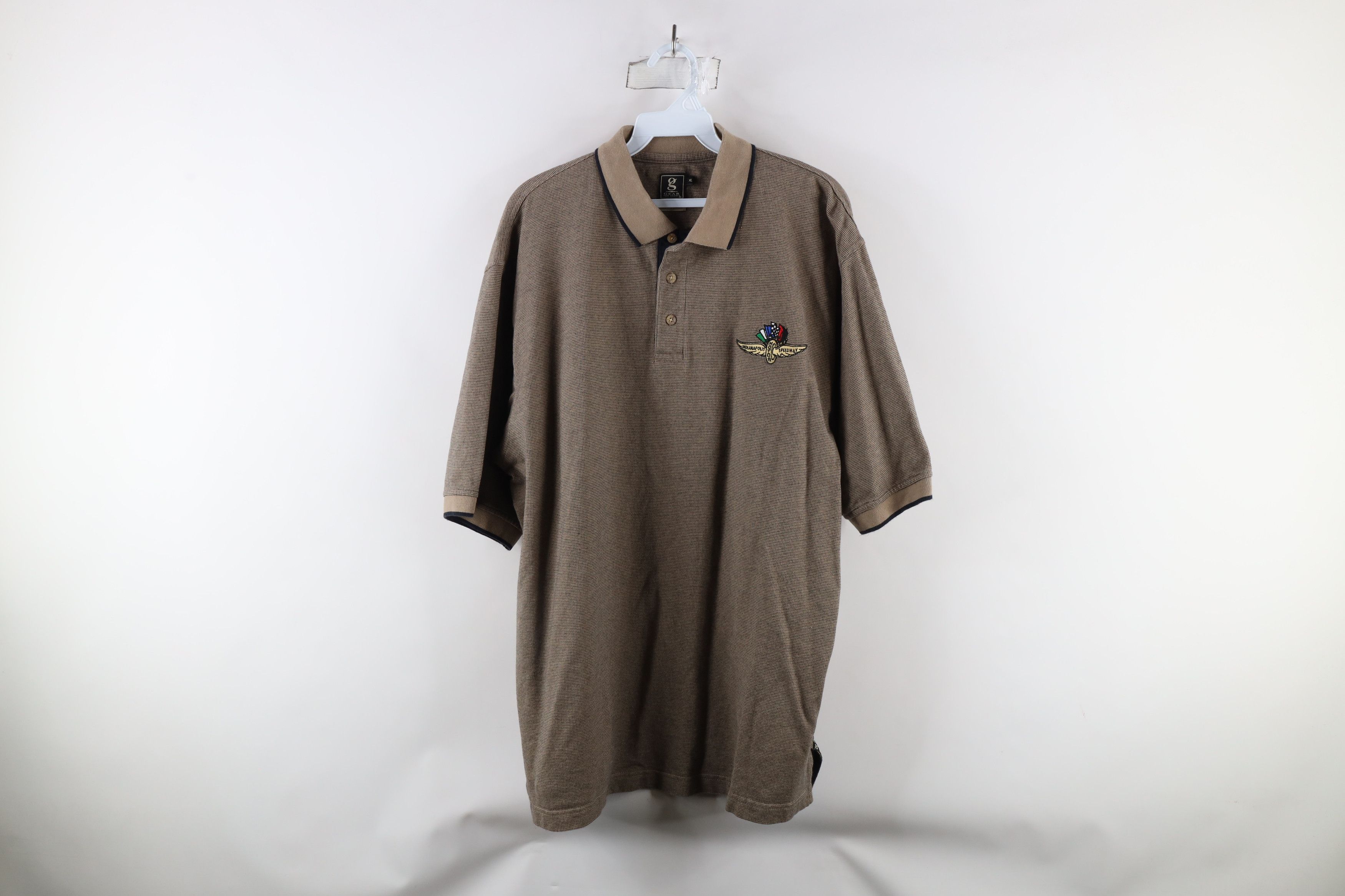 Vintage Vintage 90s Indianapolis Motor Speedway Collared Polo Shirt Size US XL / EU 56 / 4 - 1 Thumbnail