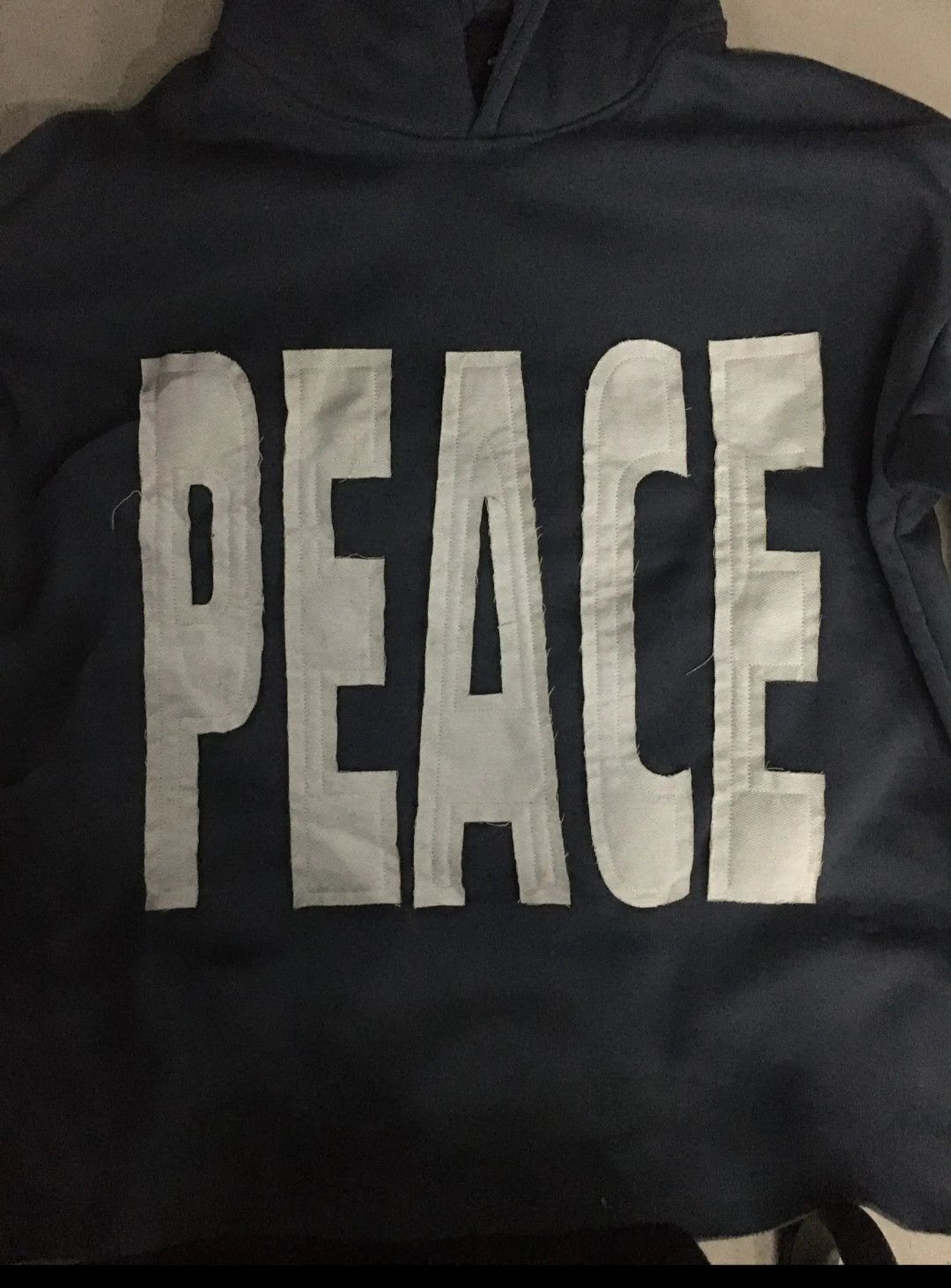 Japanese Brand Peace Patchwork Loose Pullover Hoodies Size US L / EU 52-54 / 3 - 4 Thumbnail