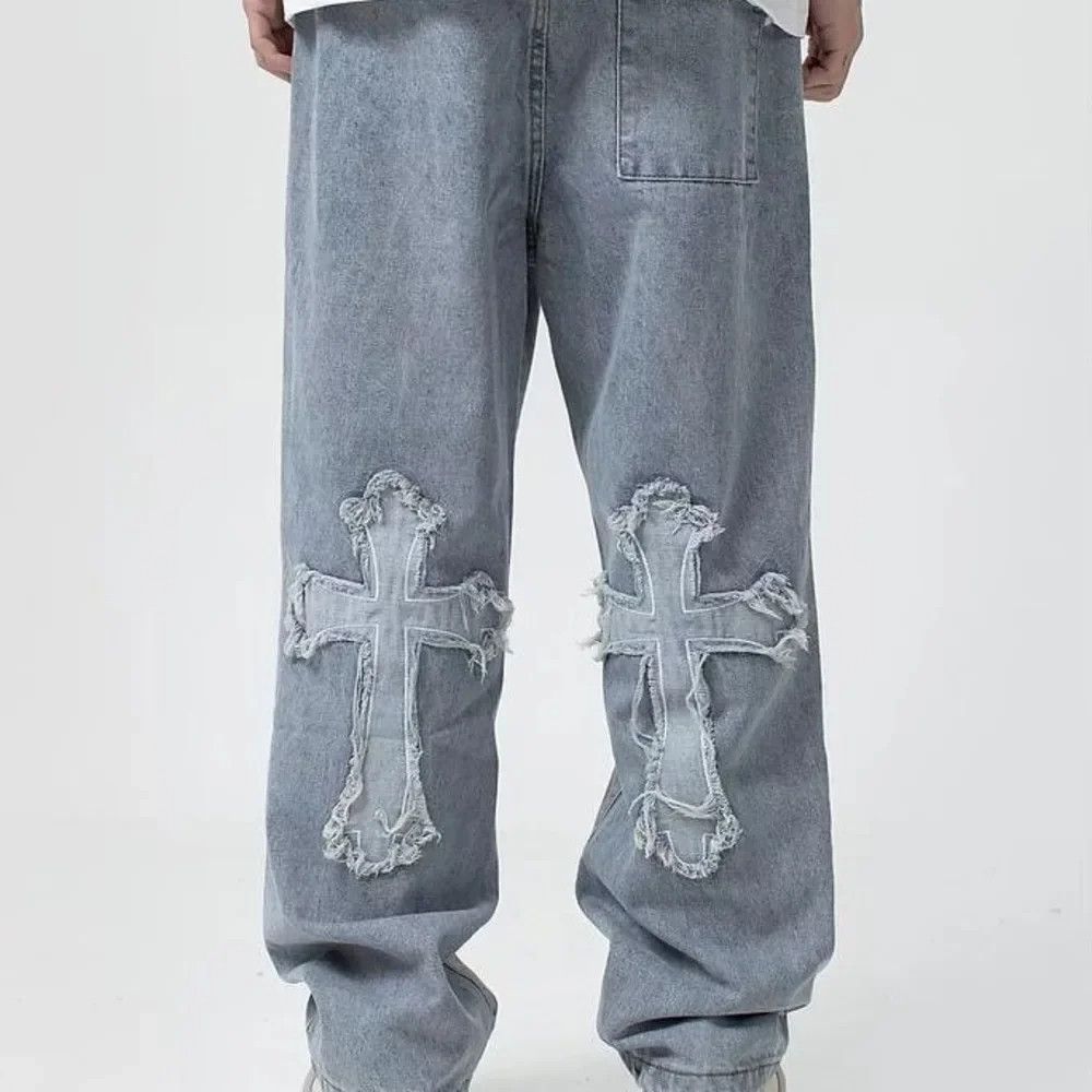Jean × Vintage Streetwear Cross Baggy Jeans Size US 32 / EU 48 - 4 Thumbnail
