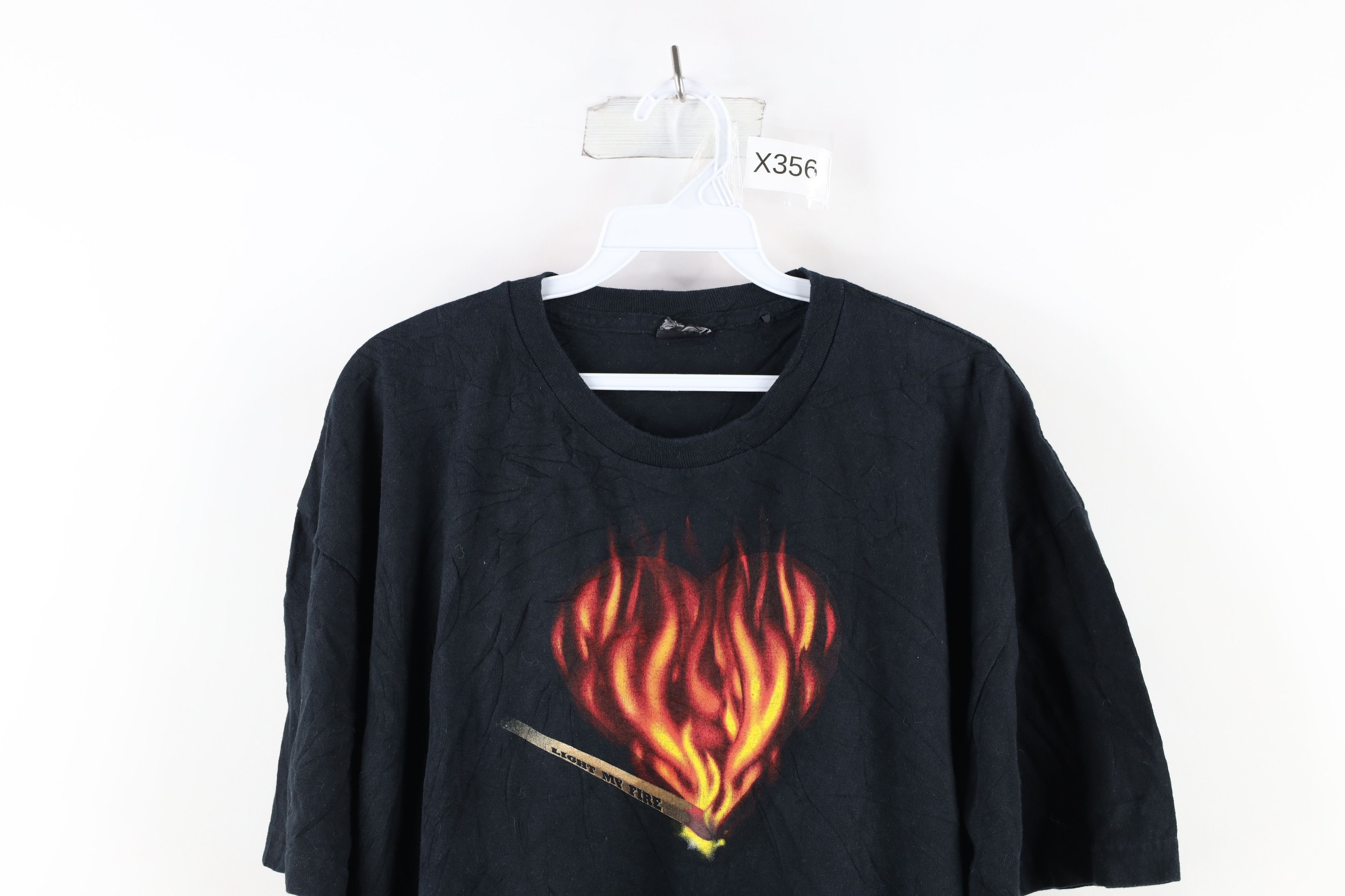 Vintage Vintage 90s My Fire Heart Jim Morrison The Doors T-Shirt Size US XL / EU 56 / 4 - 2 Thumbnail