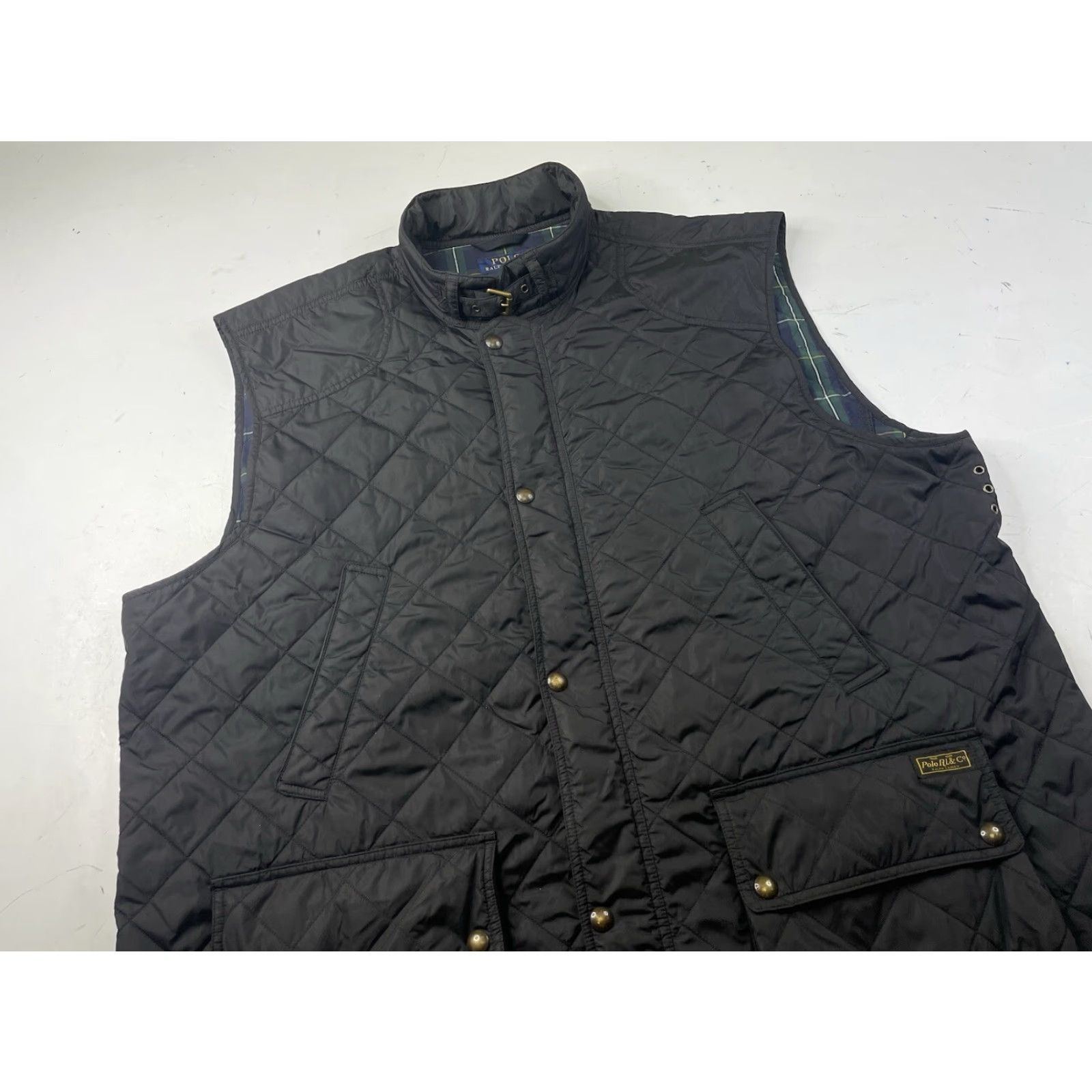 Polo Ralph Lauren VINTAGE Polo Ralph Lauren Polo Club Quilted Vest Equestrian Riding Plaid Lining Sz 3XLT Size US XXL / EU 58 / 5 - 2 Thumbnail