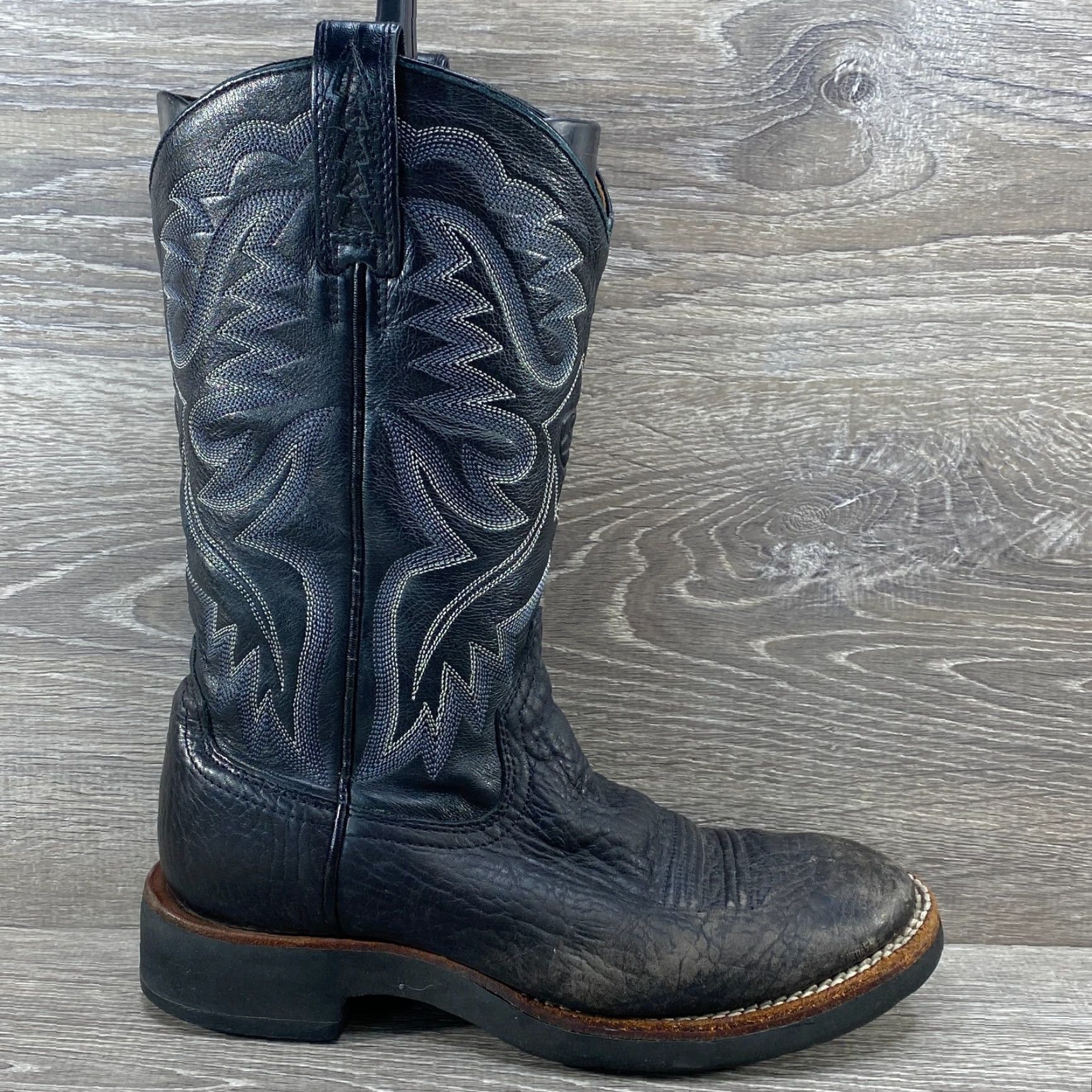 Ariat Ariat Bullhide Black Leather Cowboy Western Boots Ladies 5.5 B Round Toe Ropers Size US 5.5 / IT 35.5 - 2 Thumbnail
